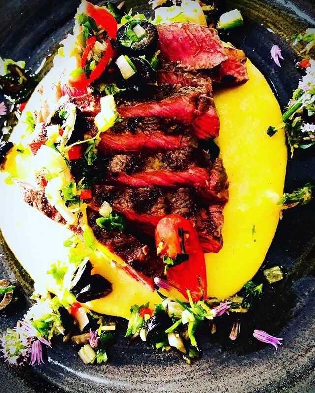 Today feels like summer has been and gone. We had some amazing fillet from @mb_produce which we used on our summer dish #filletsteak #polenta