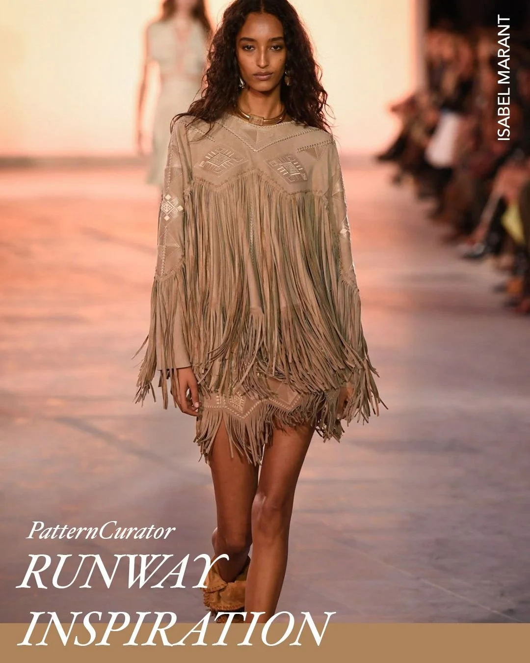 Equal parts prairie daydream and runway chic 

#PatternCurator #RunwayInspiration #SaltAndSaddle #WesternRomantic #FringeDetails #SS26 #DesertMuse #TextileTrend #IsabelMarant