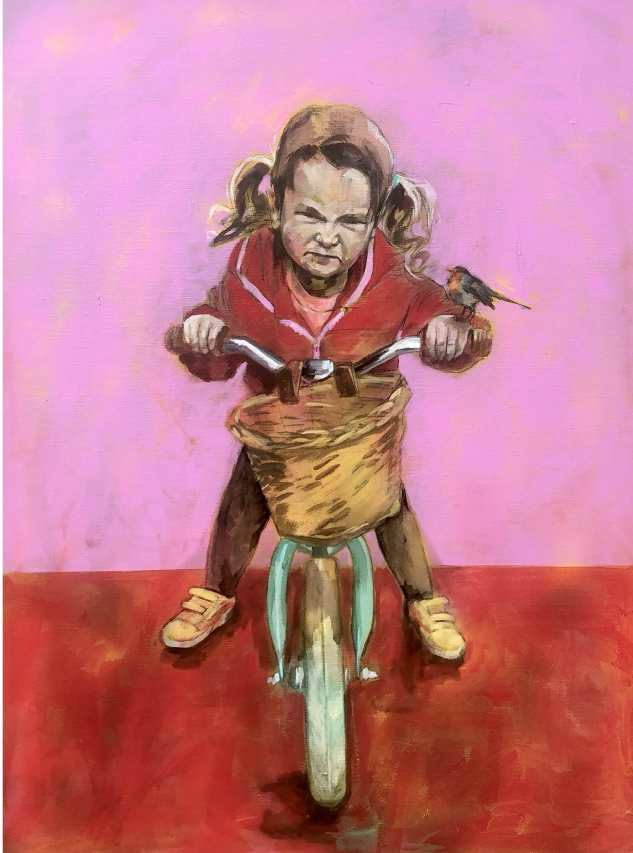 "Sidekick" -  Contemporary expressive portrait painting