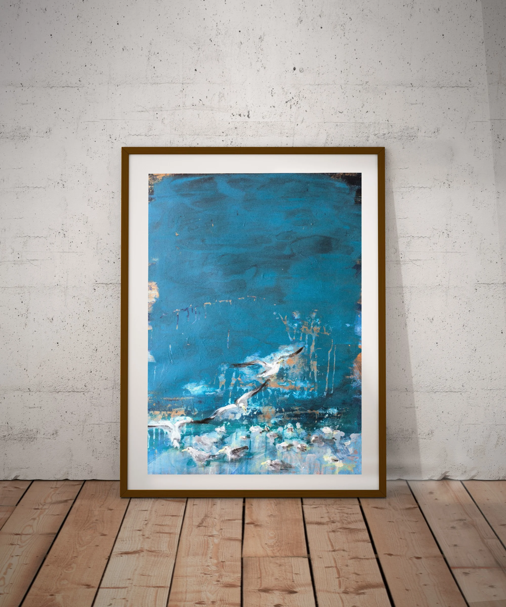 Seaside painting print