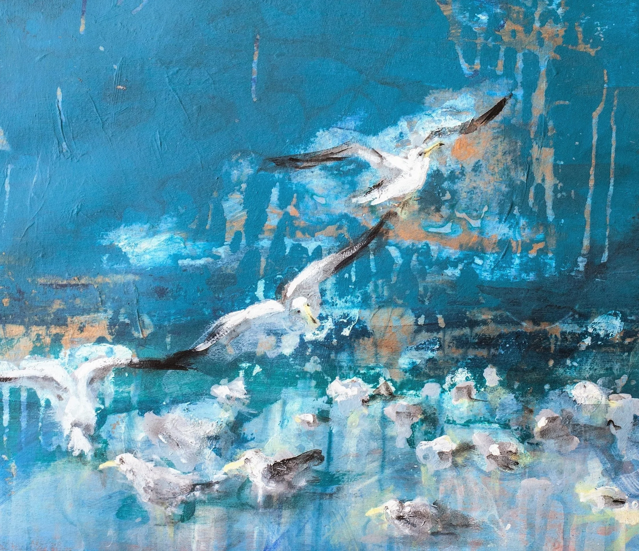 Seaside painting print