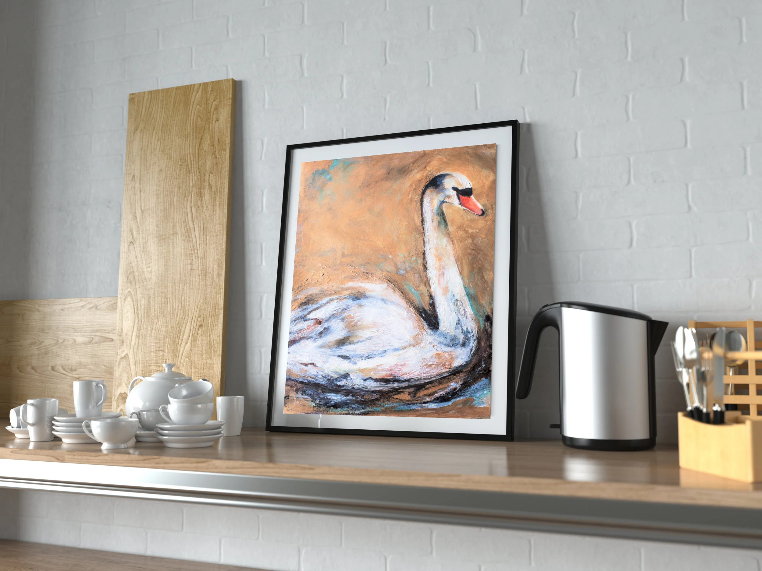 Swan painting