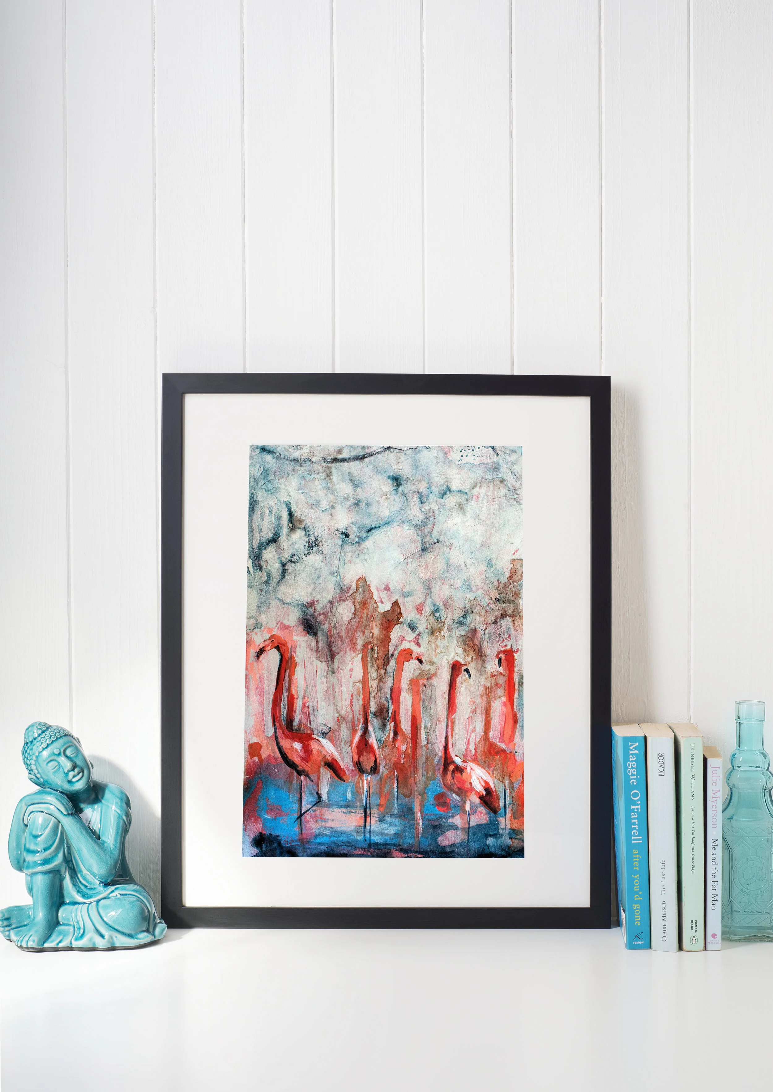 flamingo art print