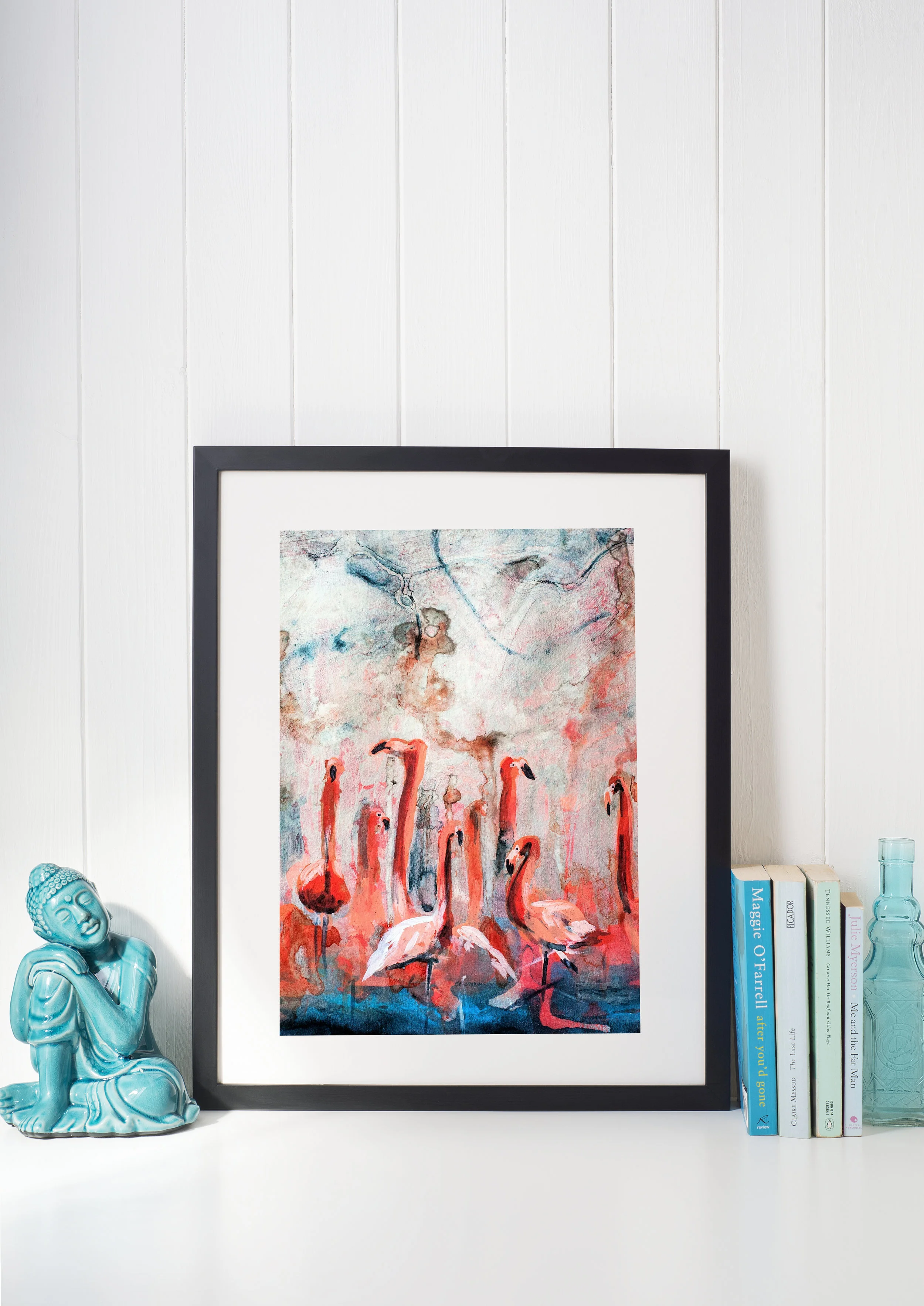 flamingo art print