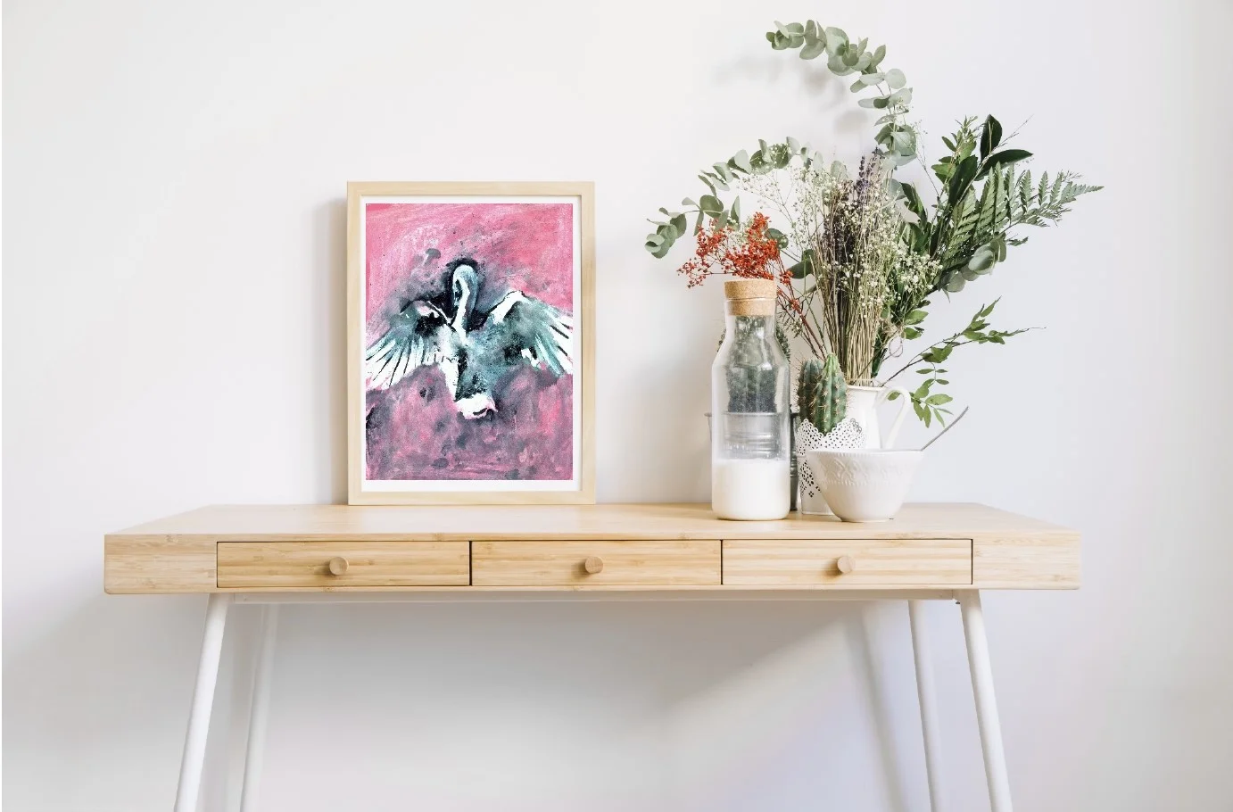 swan art print