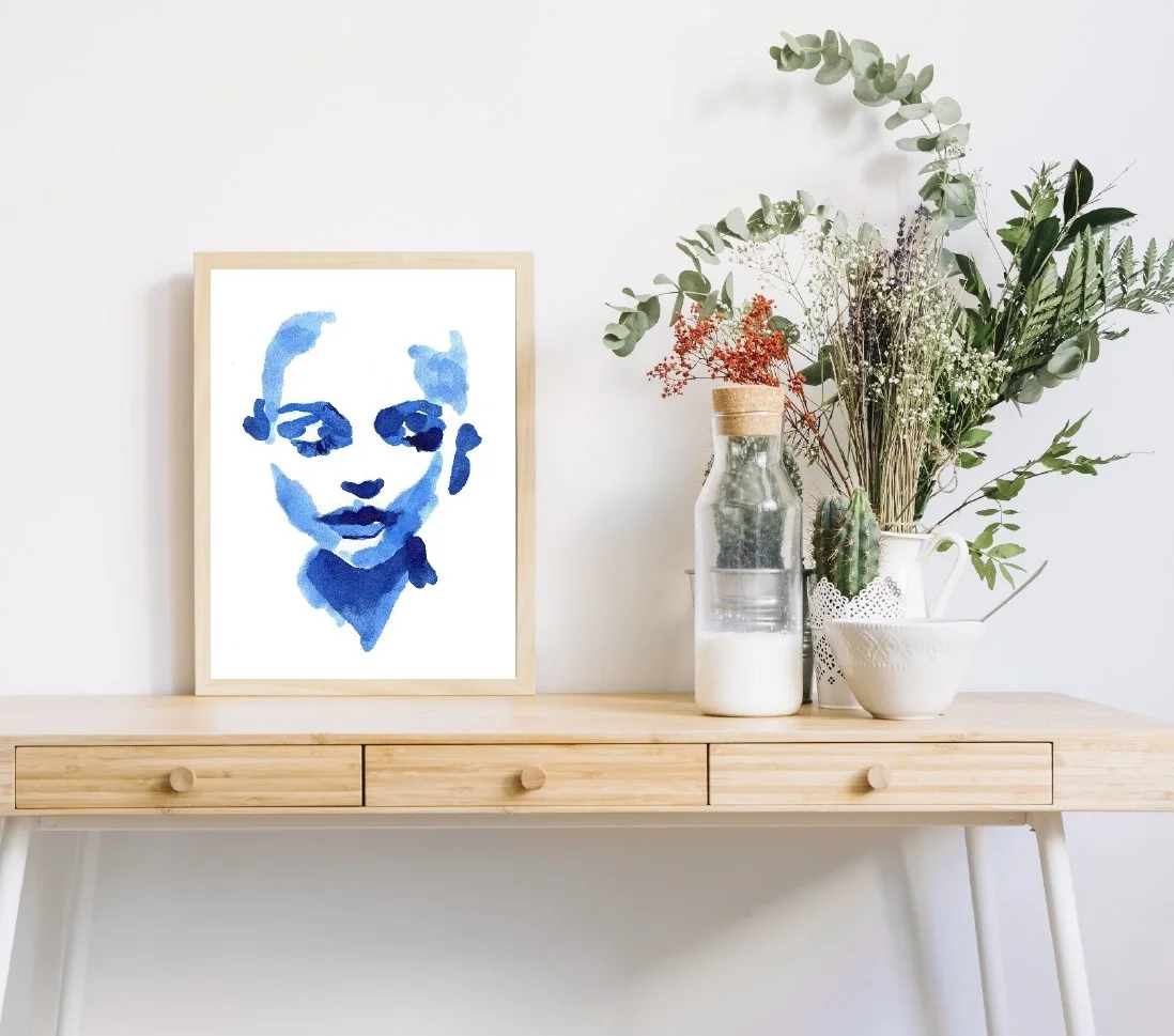 ink art portrait print