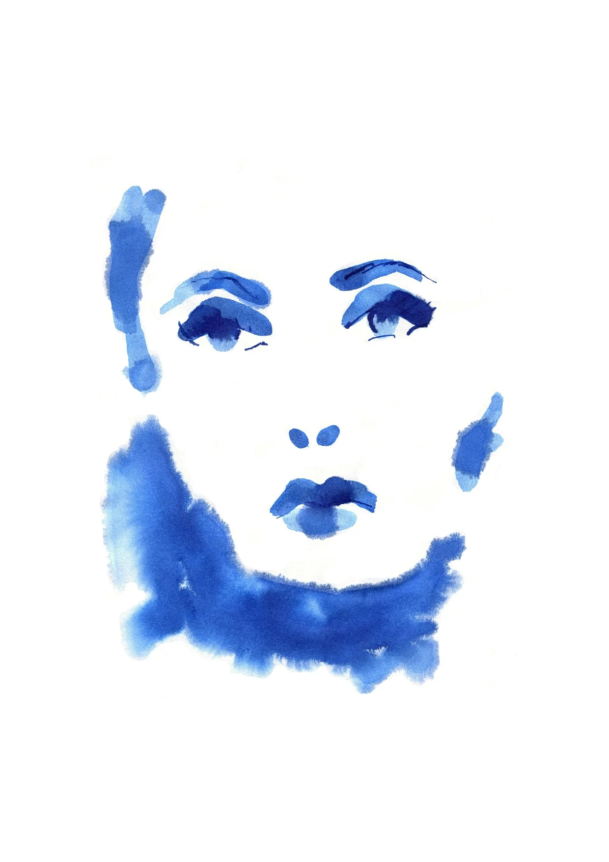 ink art portrait print