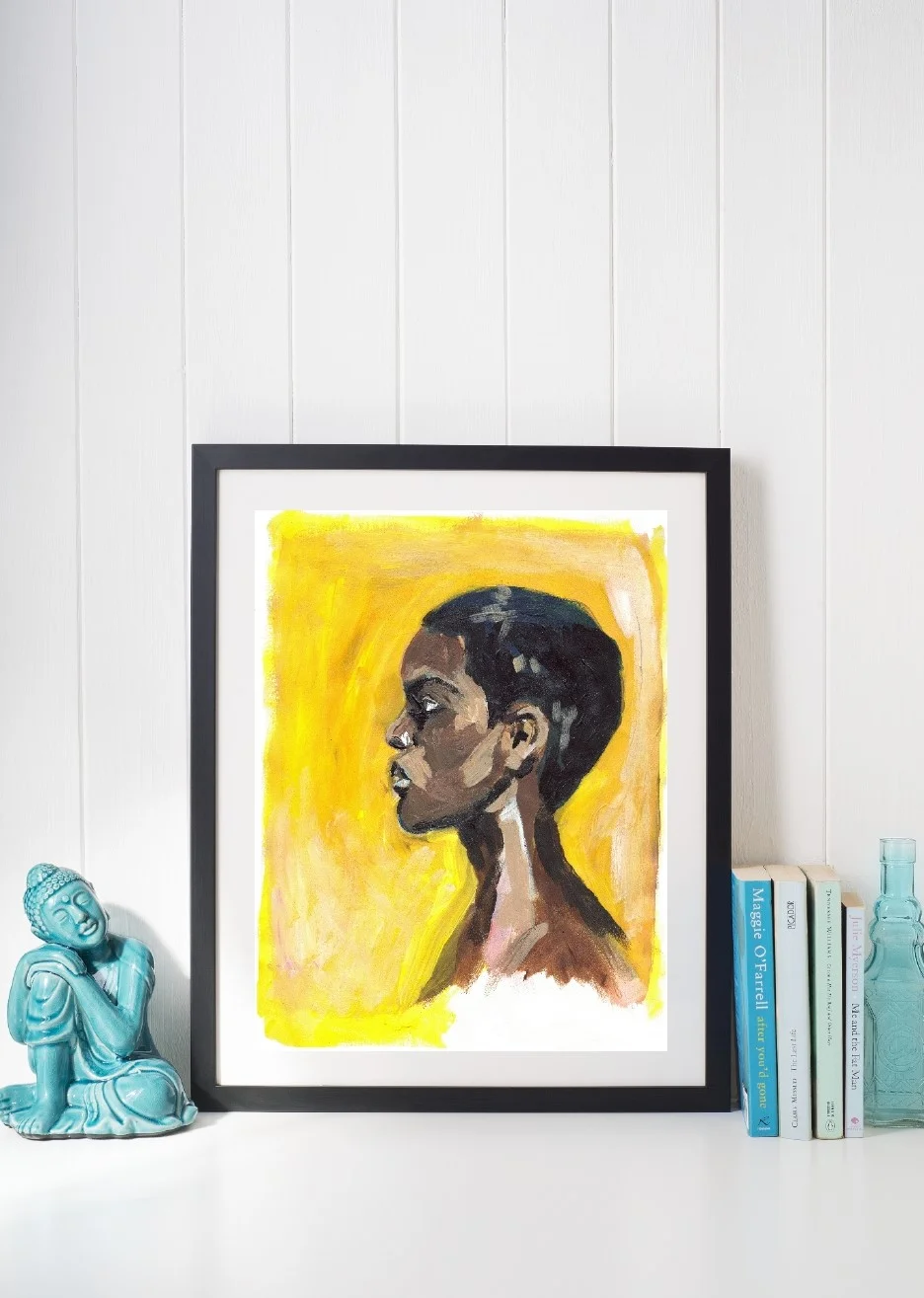 female portrait art print