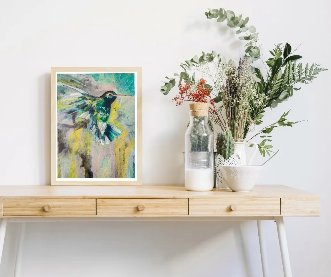 Hummingbird art print