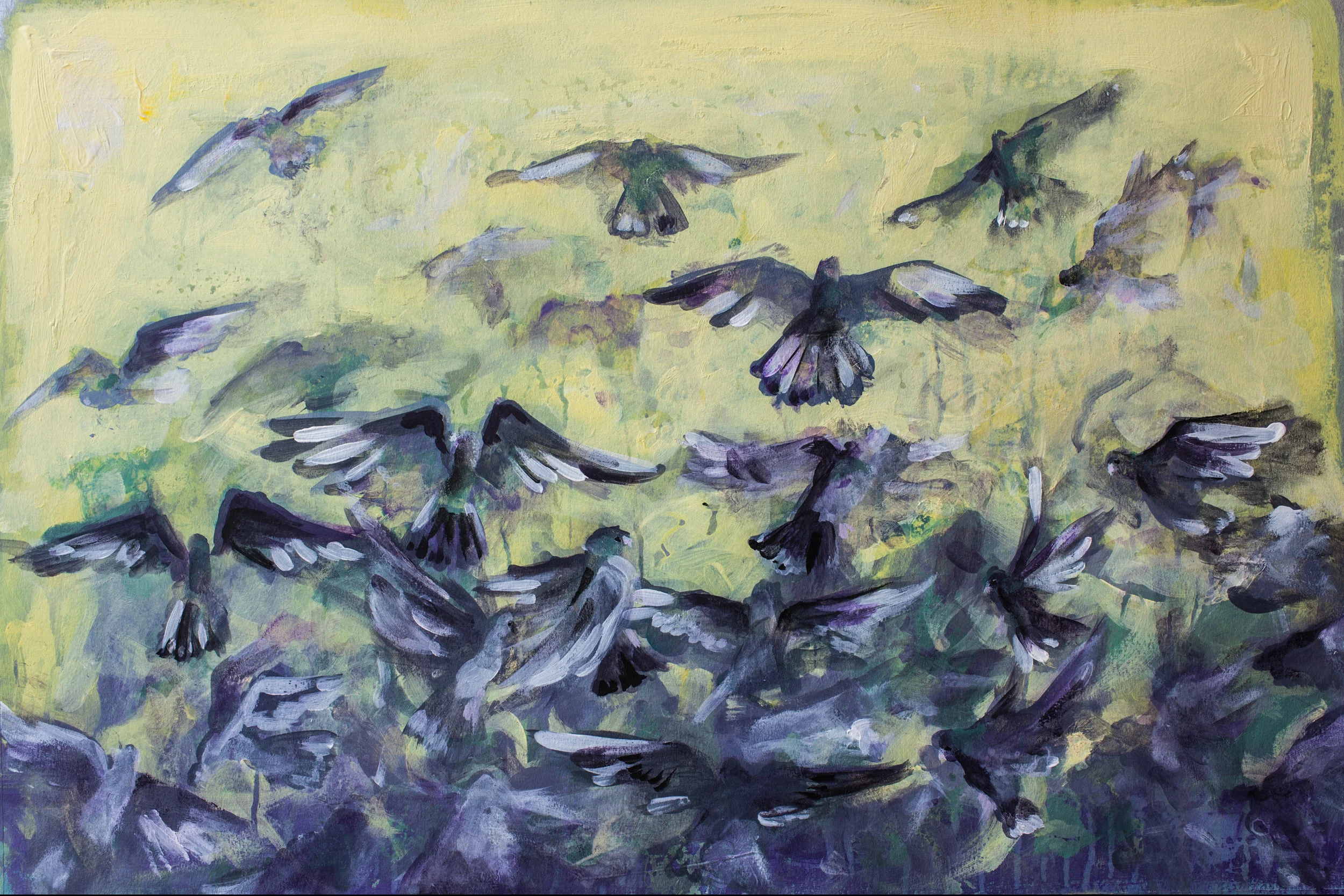 bird painting print