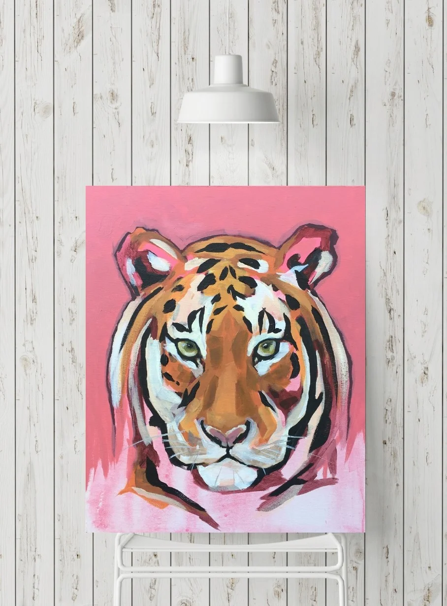 circus tiger painting