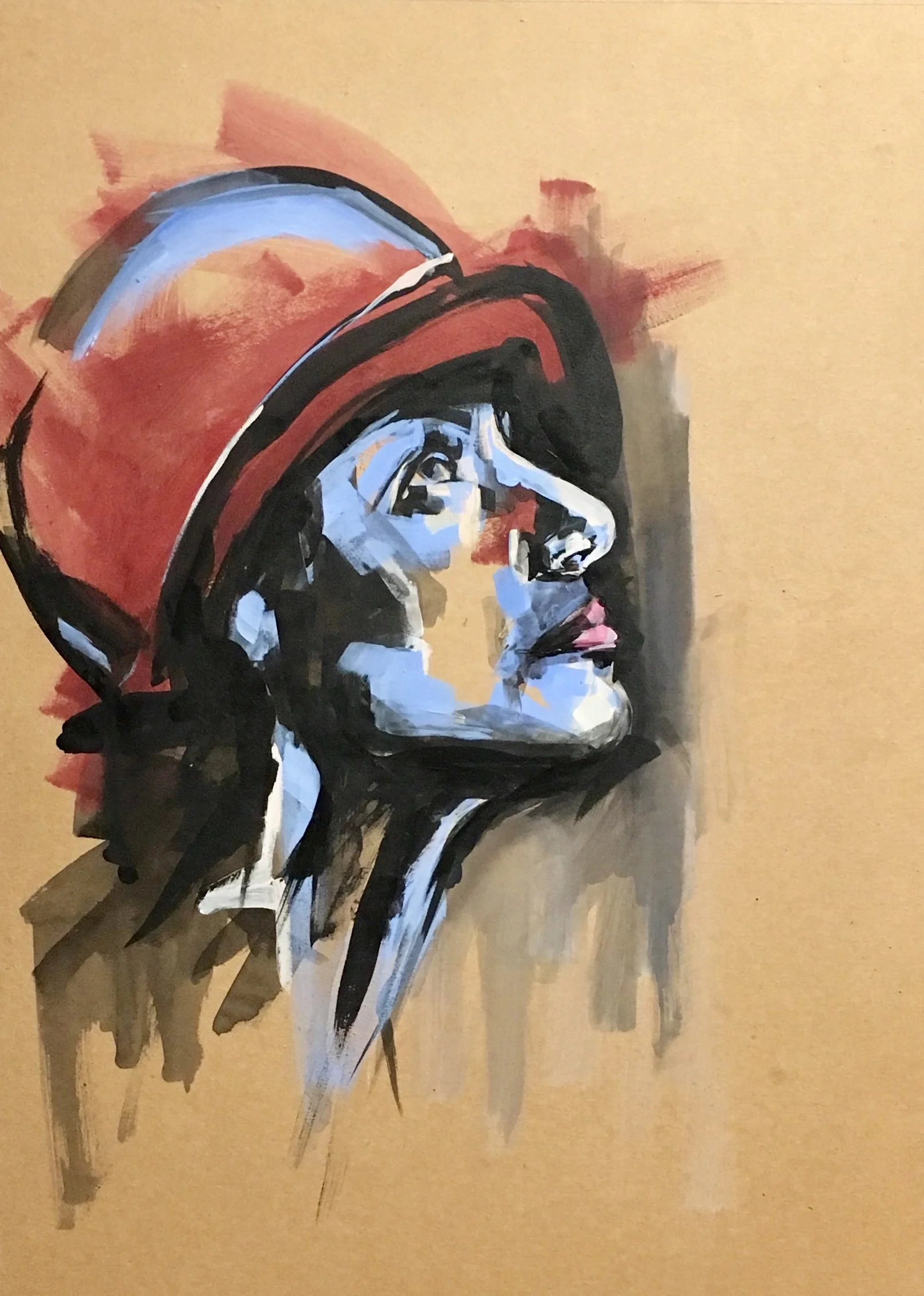 female portrait expressive contemporary art deco flo lee