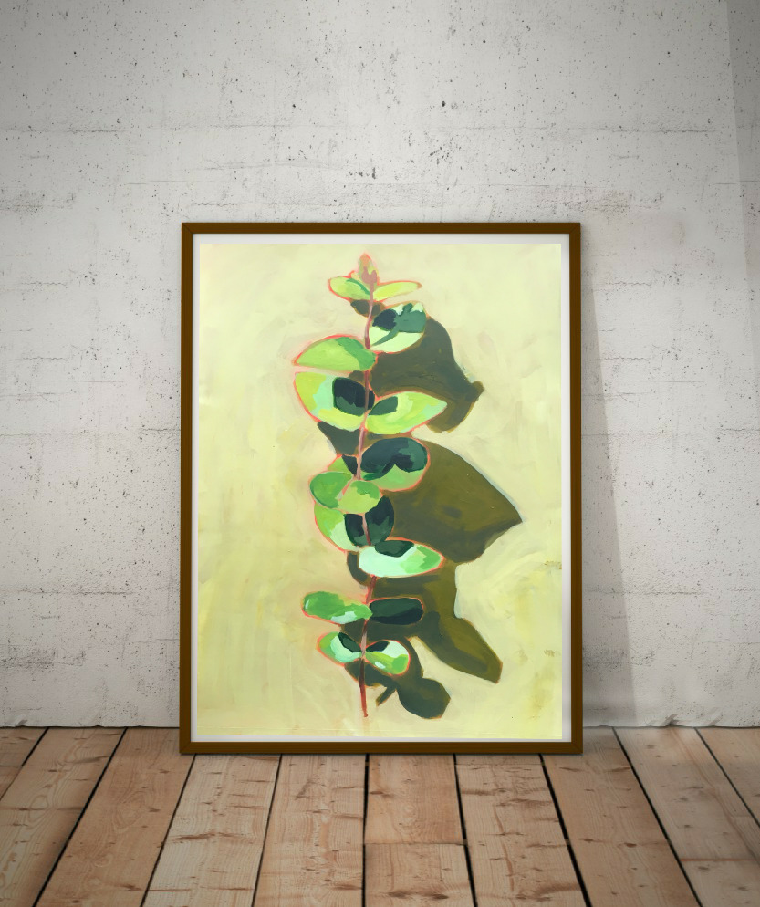 eucalyptus contemporary painting by Flo Lee