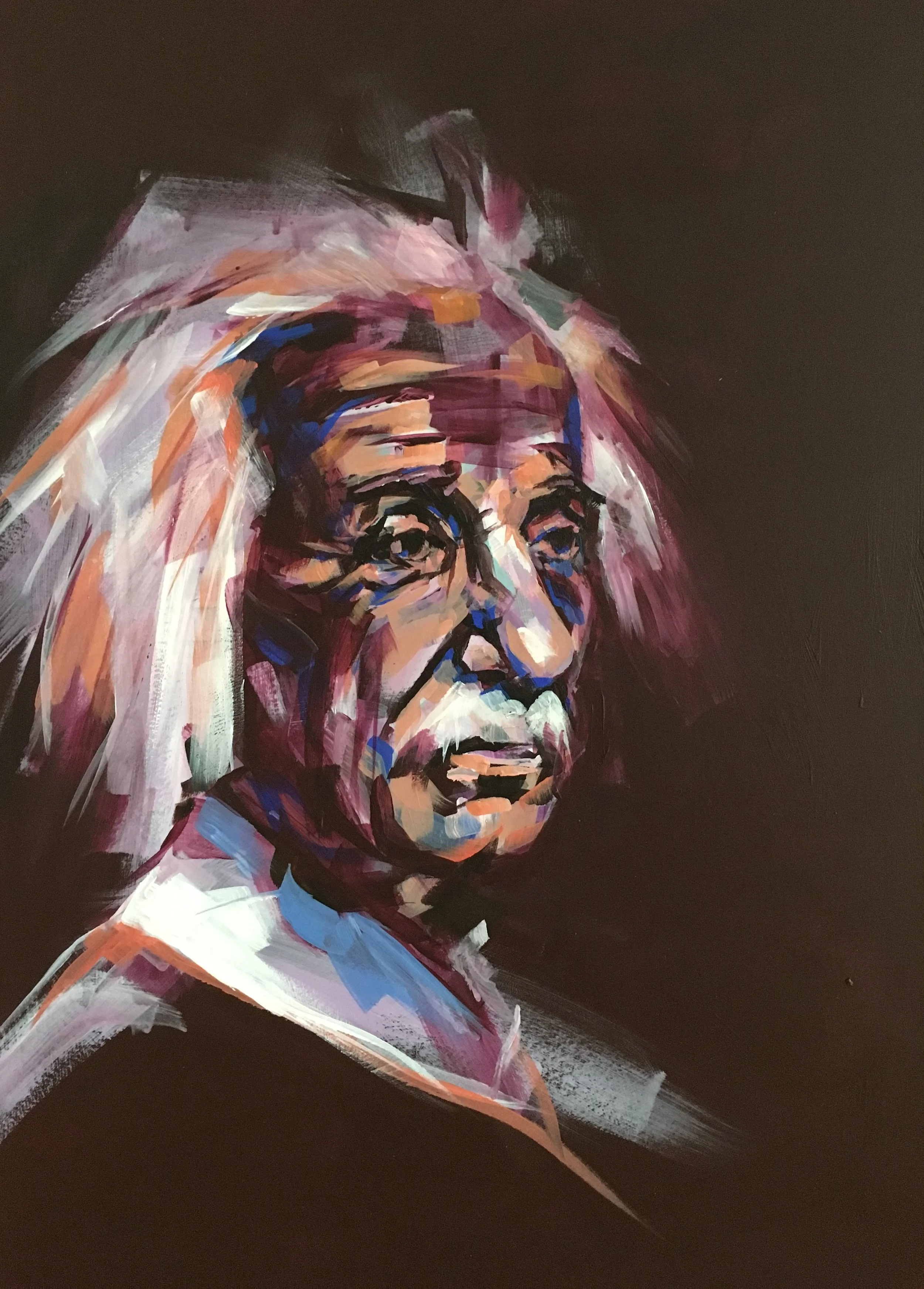 albert einstein original painting