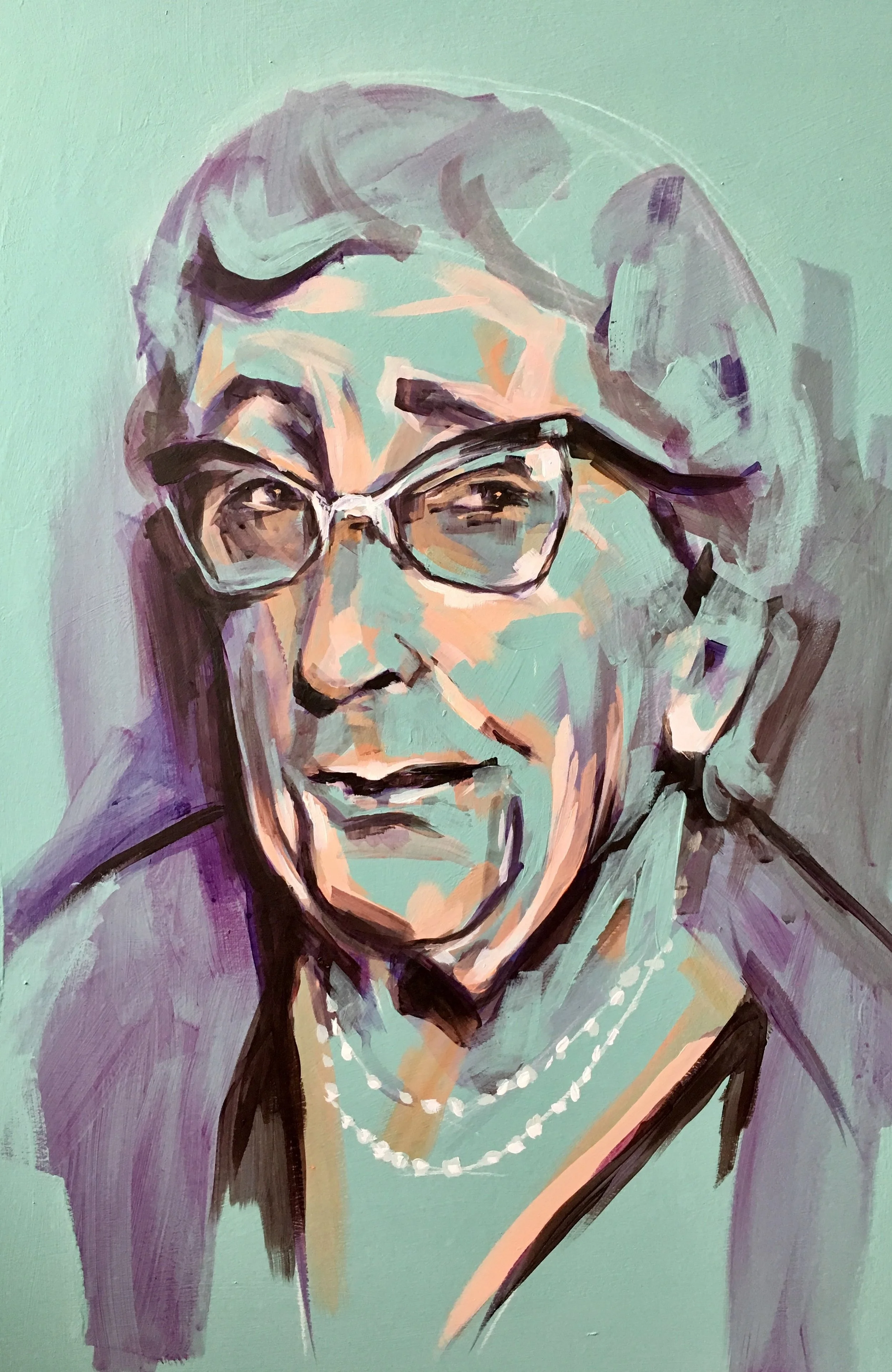 Agatha Christie Contemporary portrait flo lee