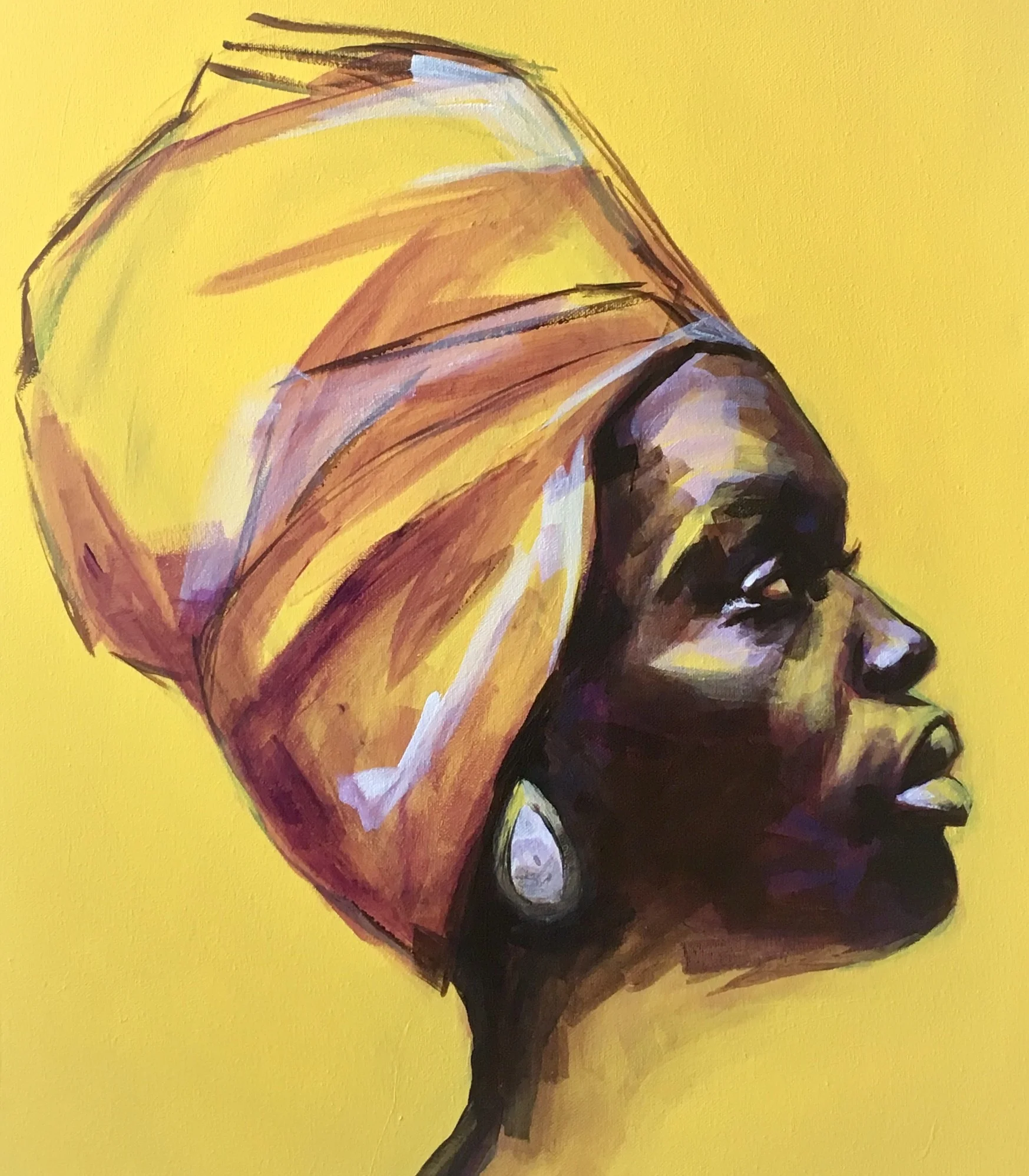 Contemporary painting portrait flo lee