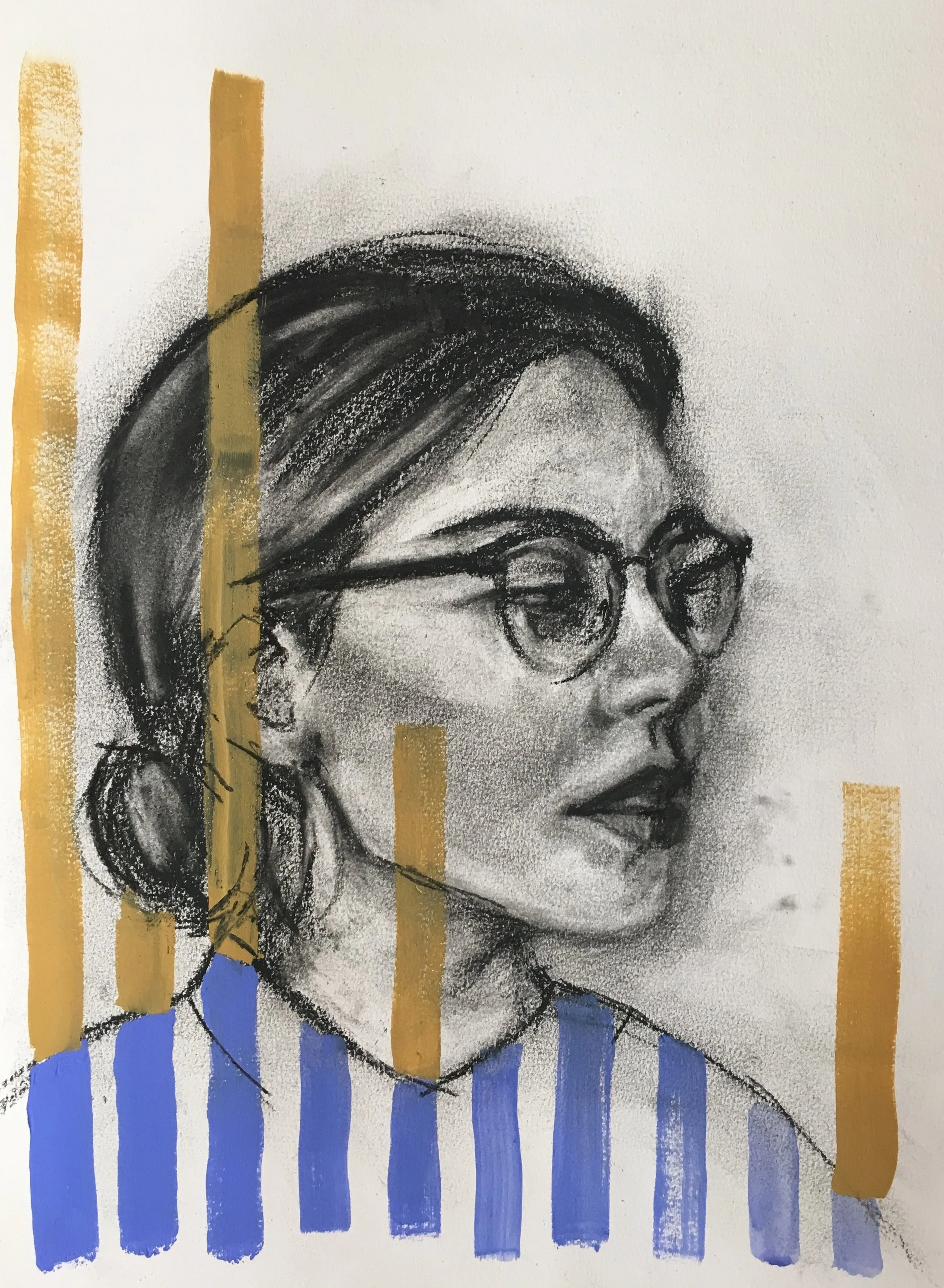 charcoal drawing painting flo lee