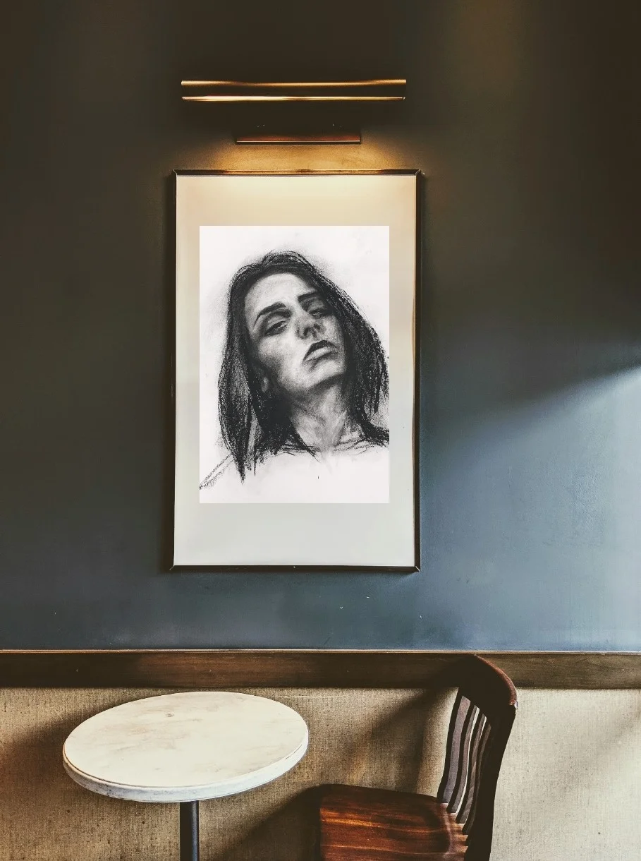 charcoal drawing flo lee