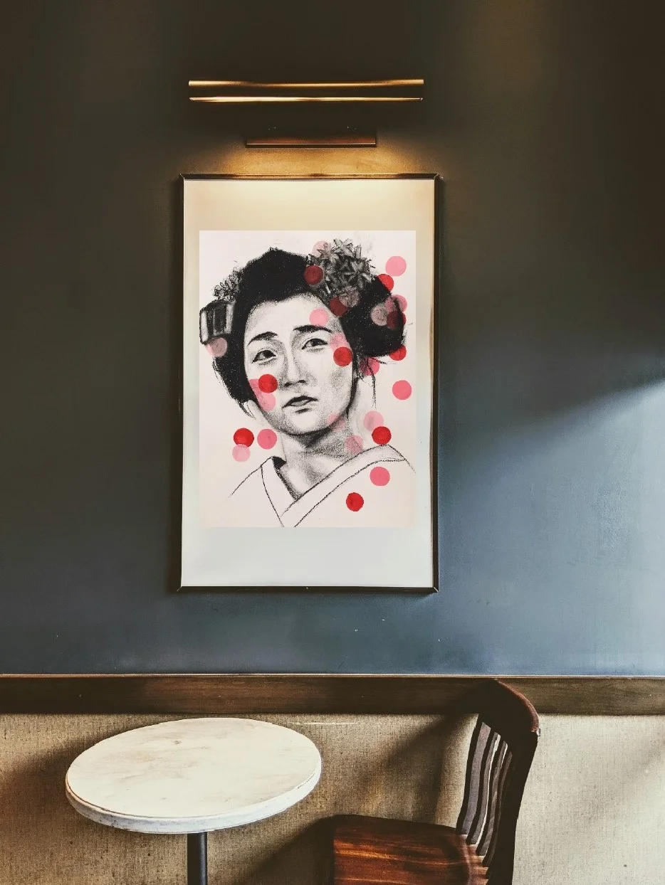 contemporary geisha drawing painting flo lee