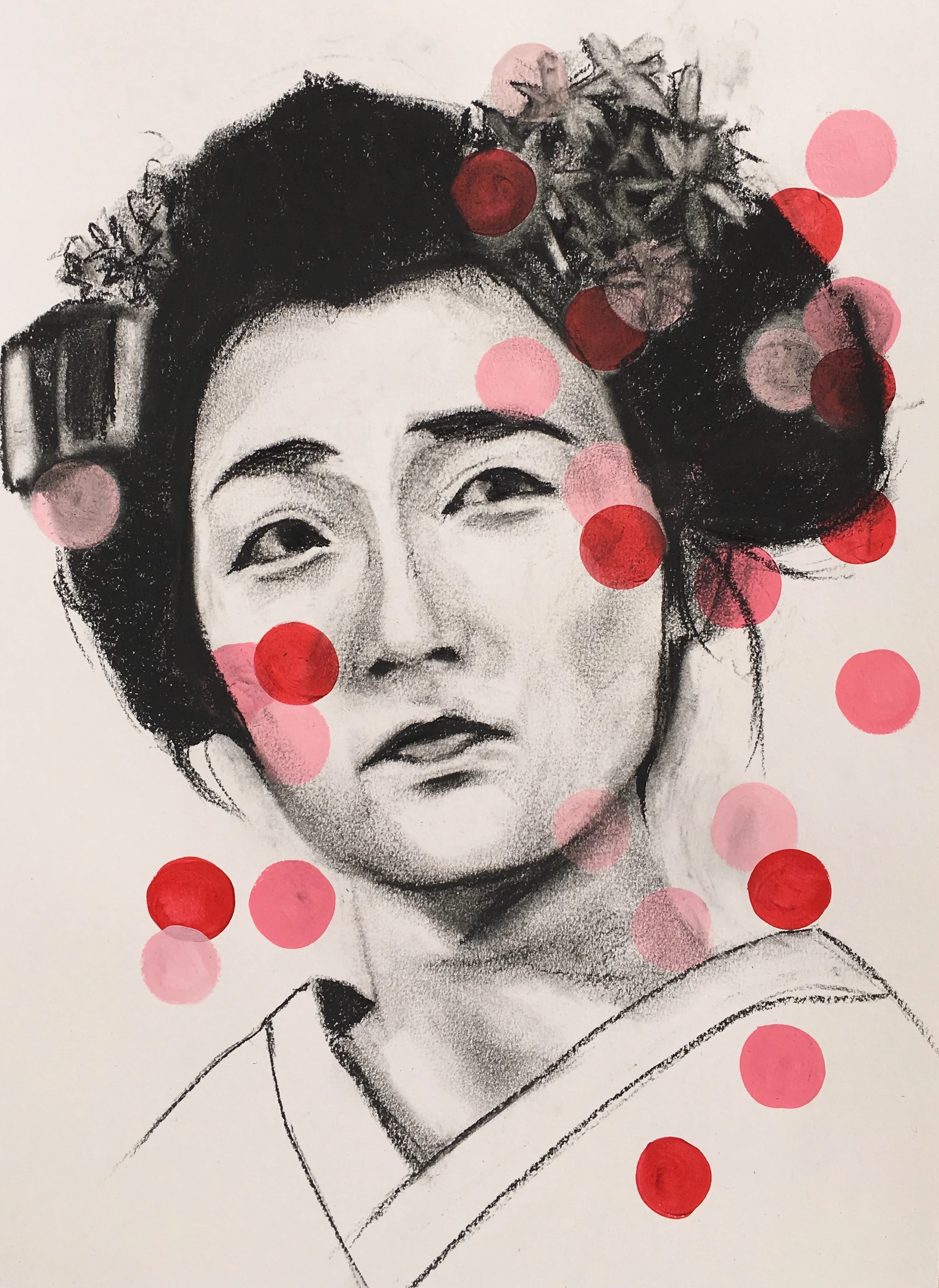charcoal drawing art print flo lee