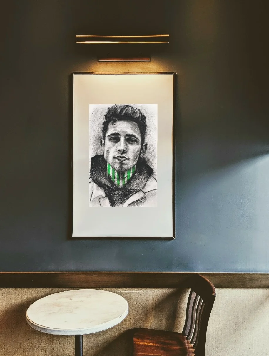 charcoal drawing art print flo lee