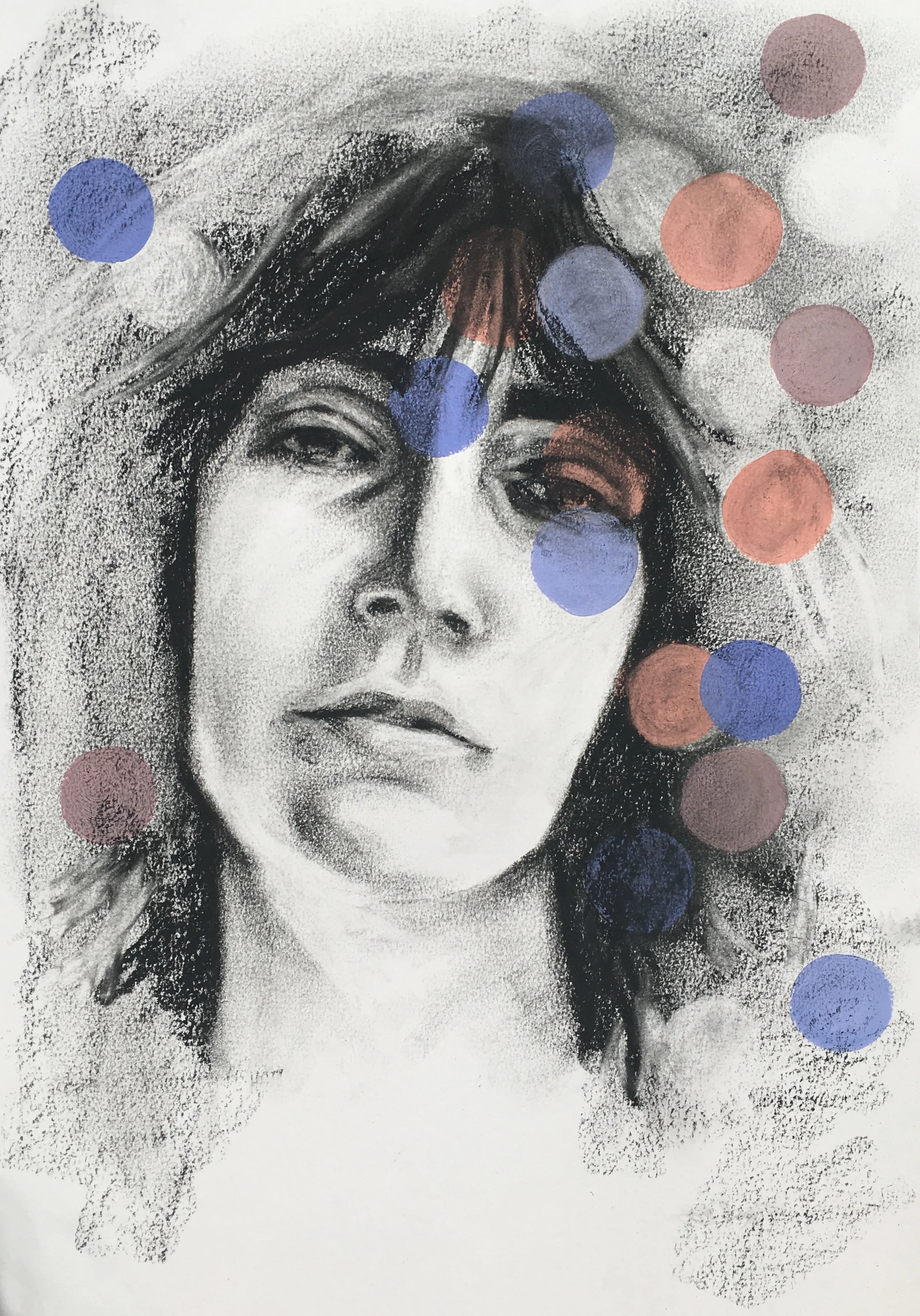 charcoal drawing patti smith flo lee