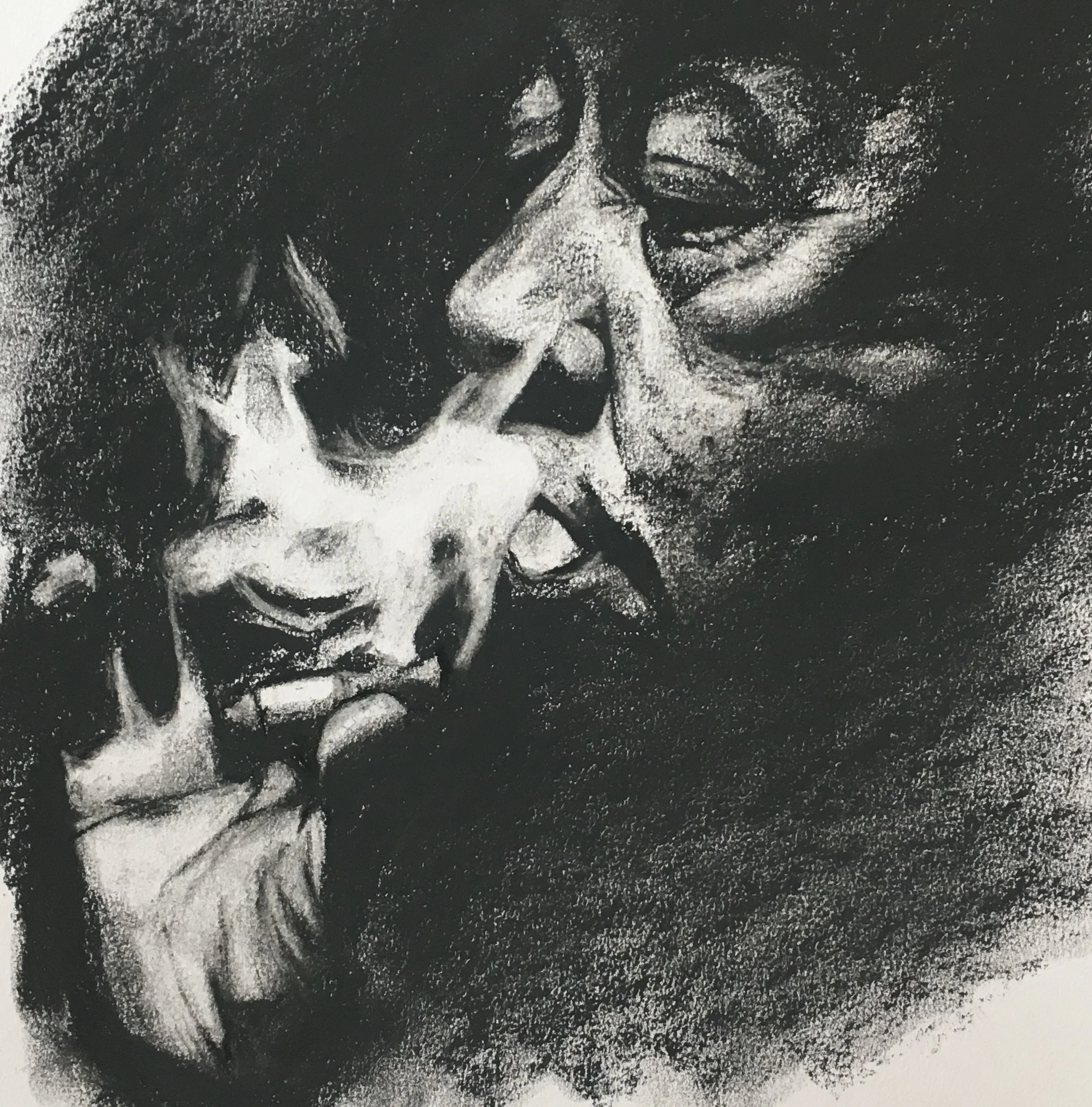 charcoal portrait flo lee