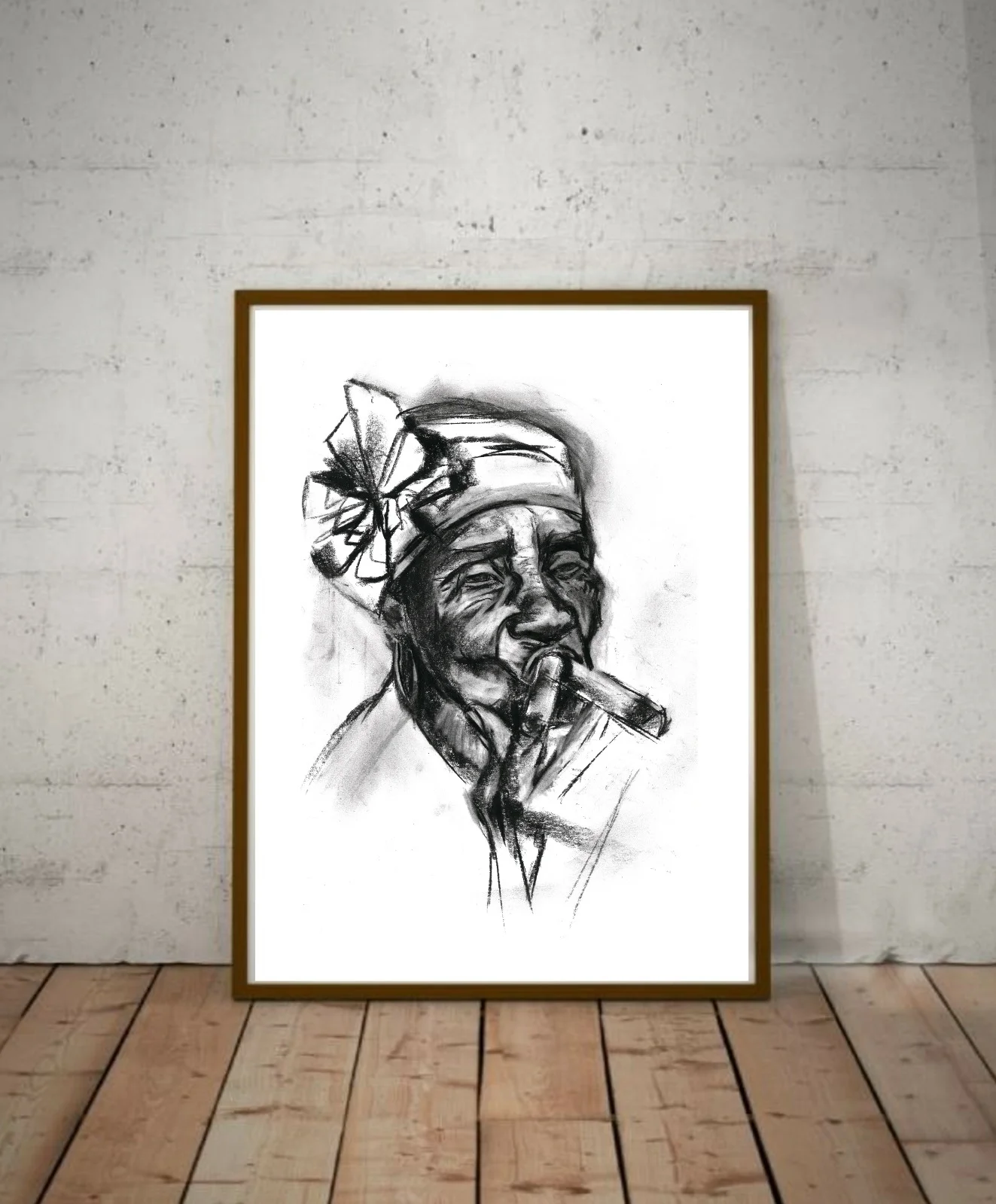 charcoal drawing flo lee