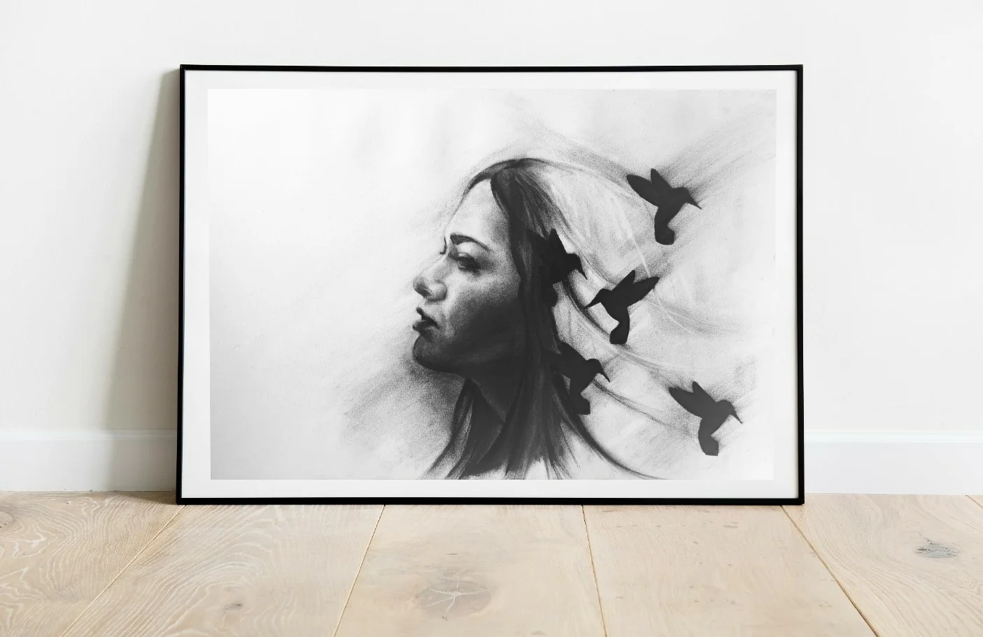 charcoal drawing flo lee