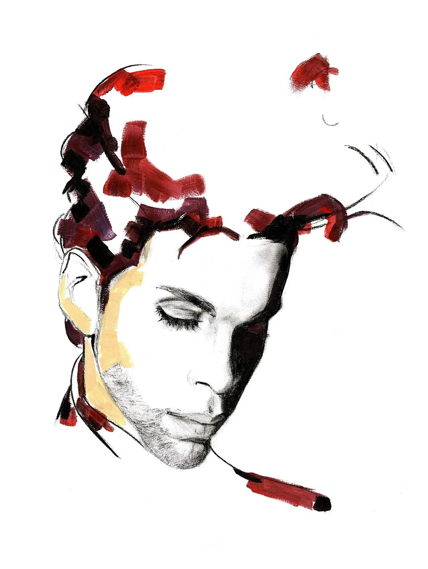 prince mixed media paintin flo lee