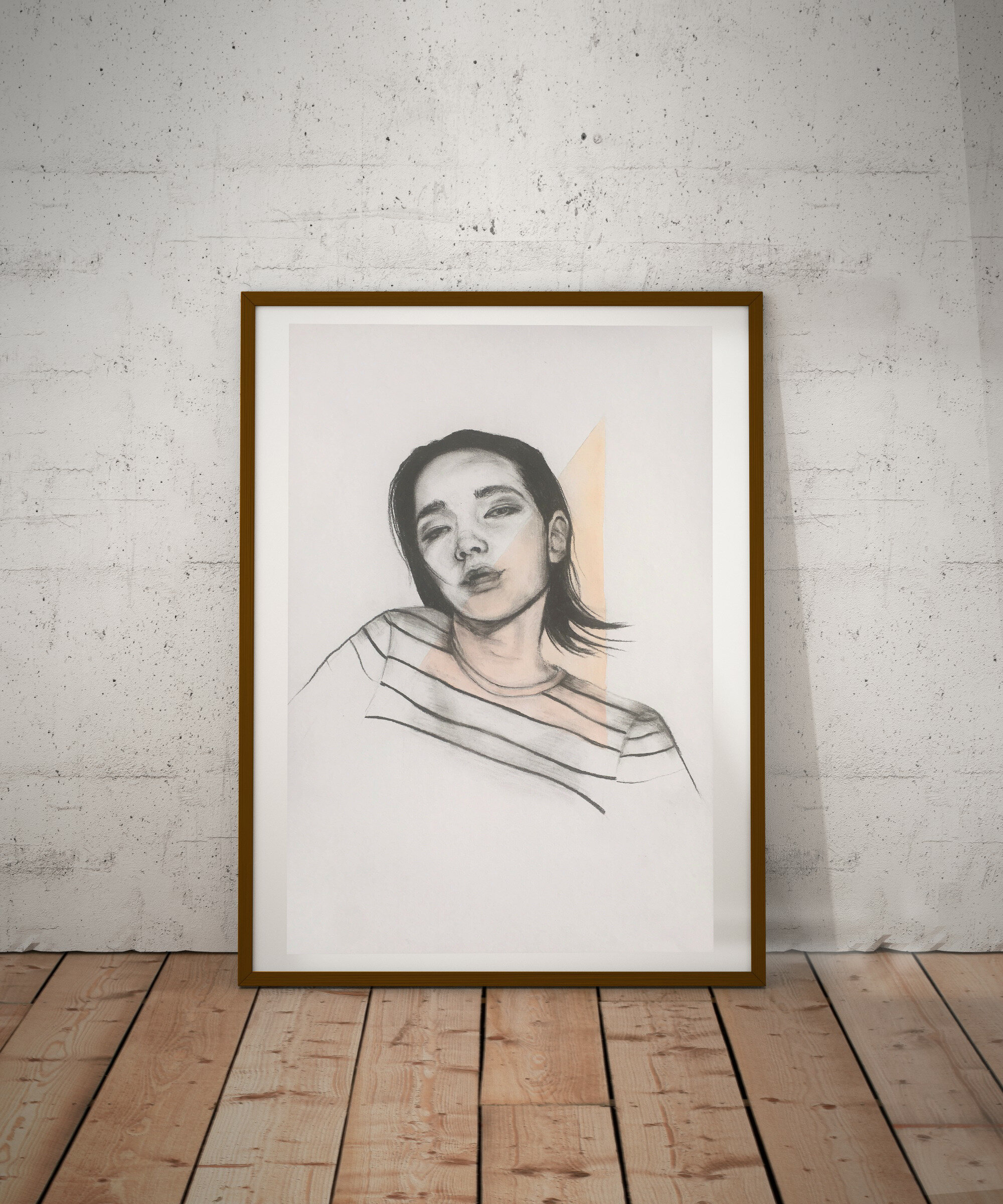 Copy of mixed media portrait flo lee