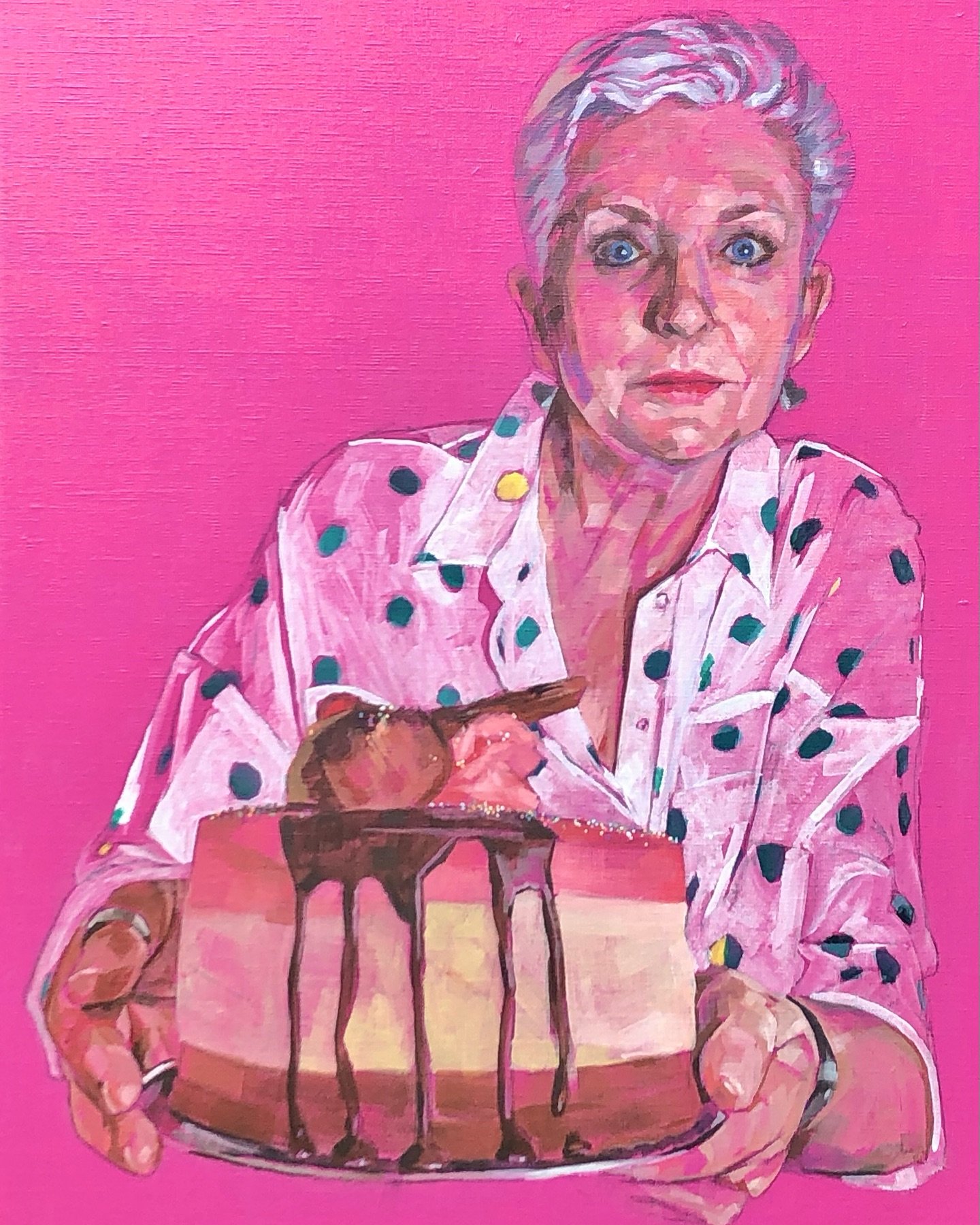 Commissions part 2 from the latter part of last year. I painted everything from my biggest commission to date, to a breakfast, children and adults,  worked from old photos and new, pieces together photos, stripes and bold colours and everything in be