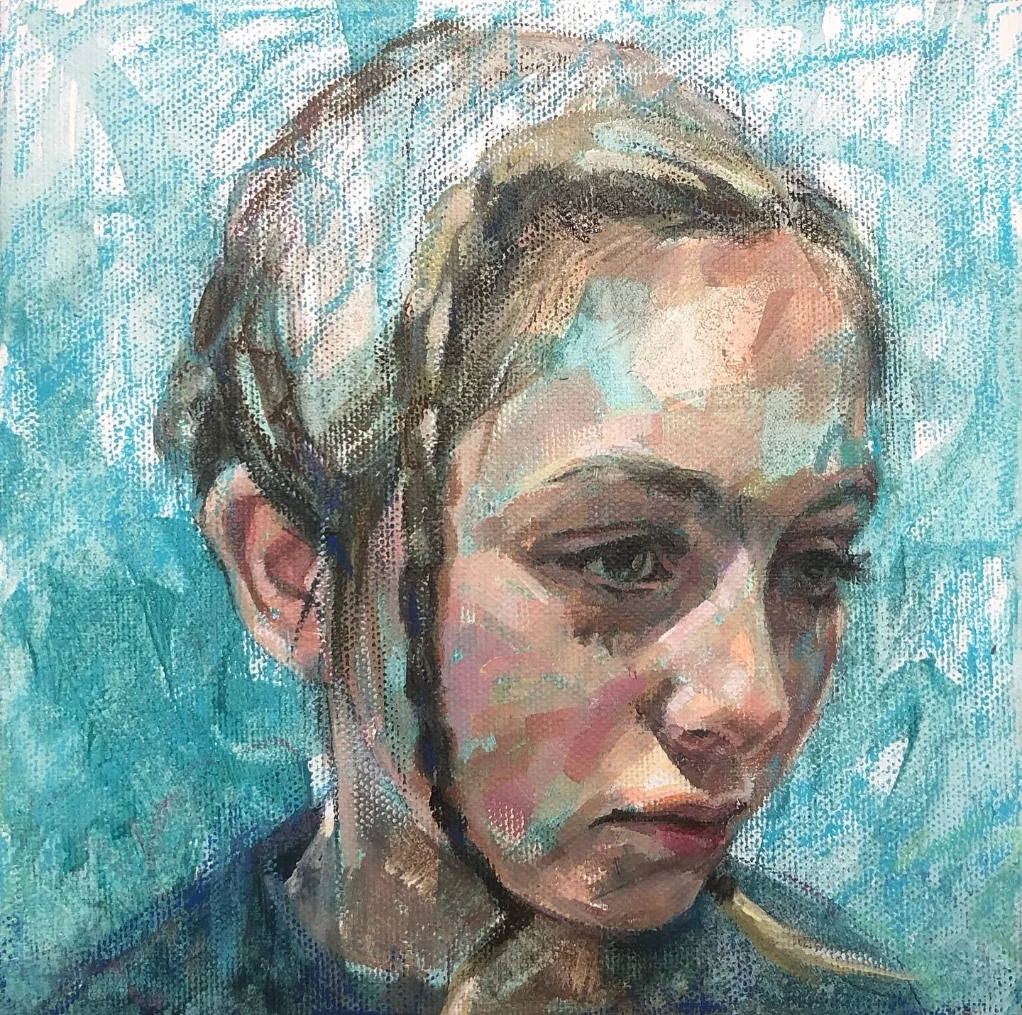 Apologies if you are seeing this again&hellip;. Something strange happened with my last post.

I didn&rsquo;t really have a plan with this painting - it&rsquo;s charcoal, oil pastel and acrylic paint on a little 20cm square canvas ❤️ i&rsquo;m happy 