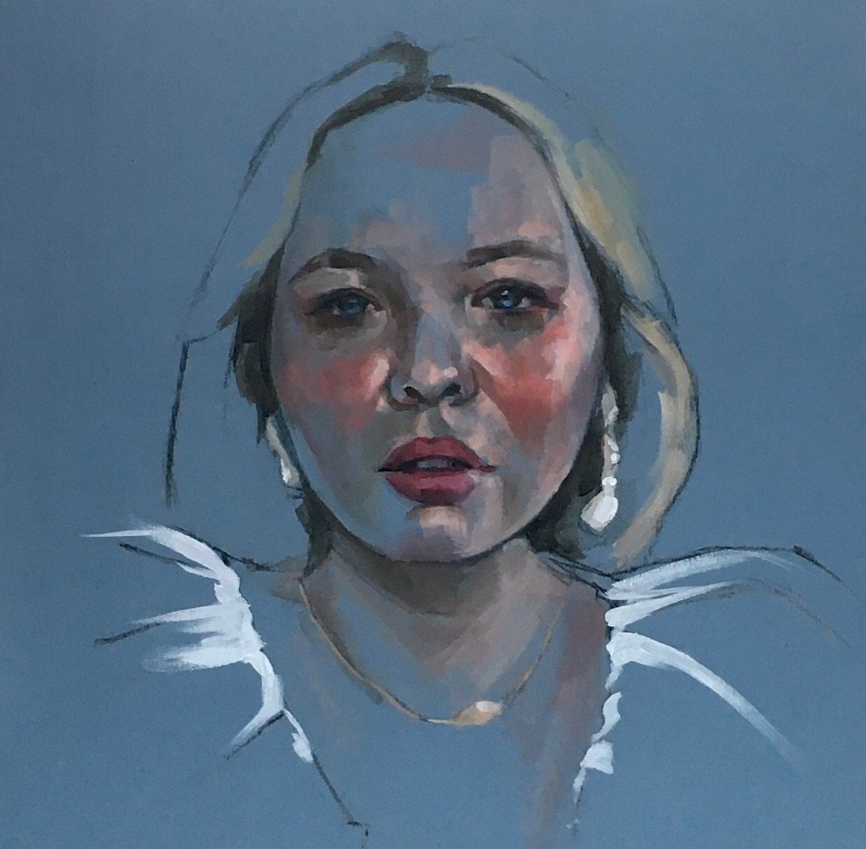 Carrying on the theme again today - here are some pieces from 2021. You might recognise the person in the first painting? 

All of these have homes apart from number 4 and number 12, both of which are framed ❤️

I&rsquo;m pretty sure I have an A2 pri