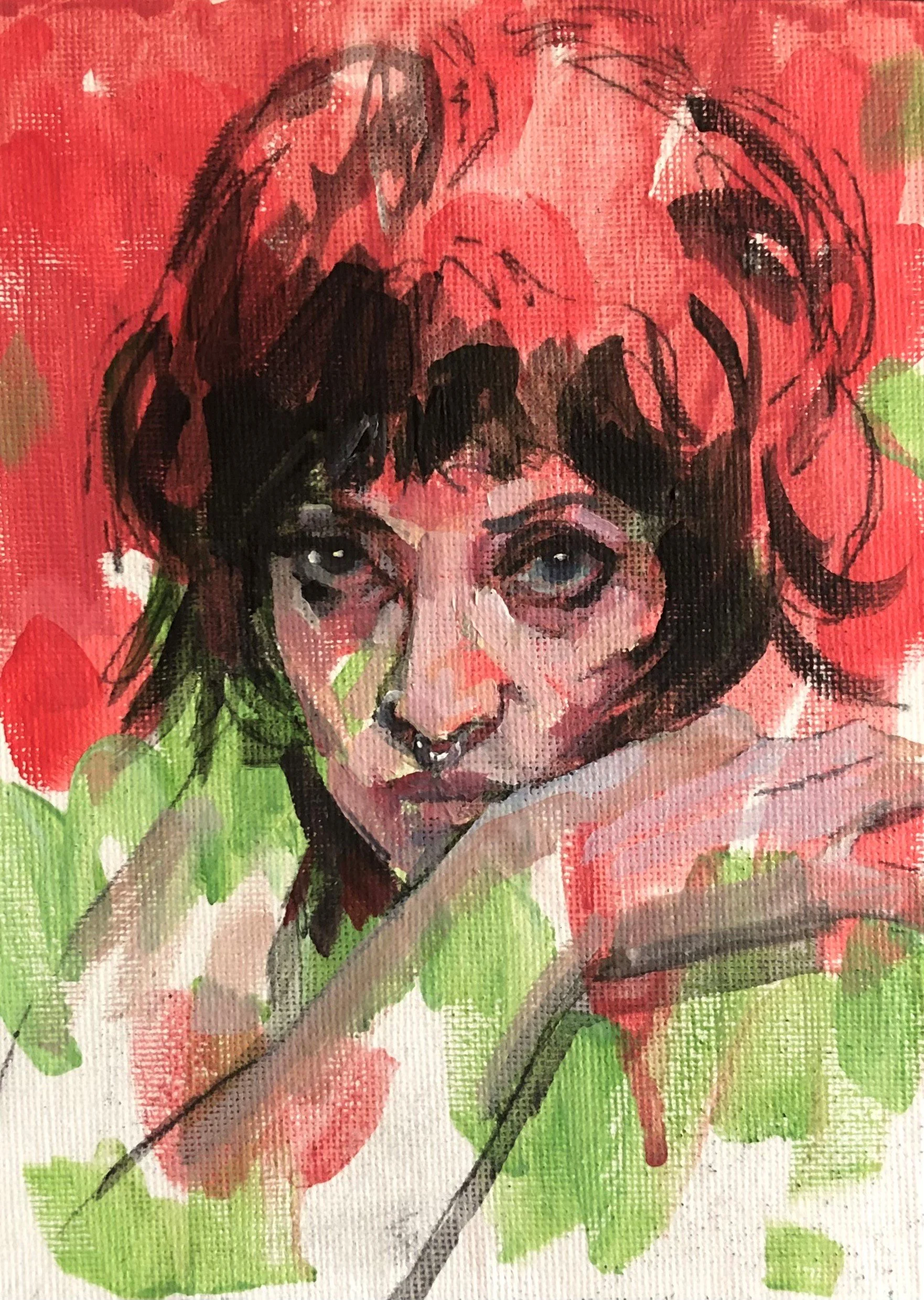 flo lee florence lee and co painting portrait art