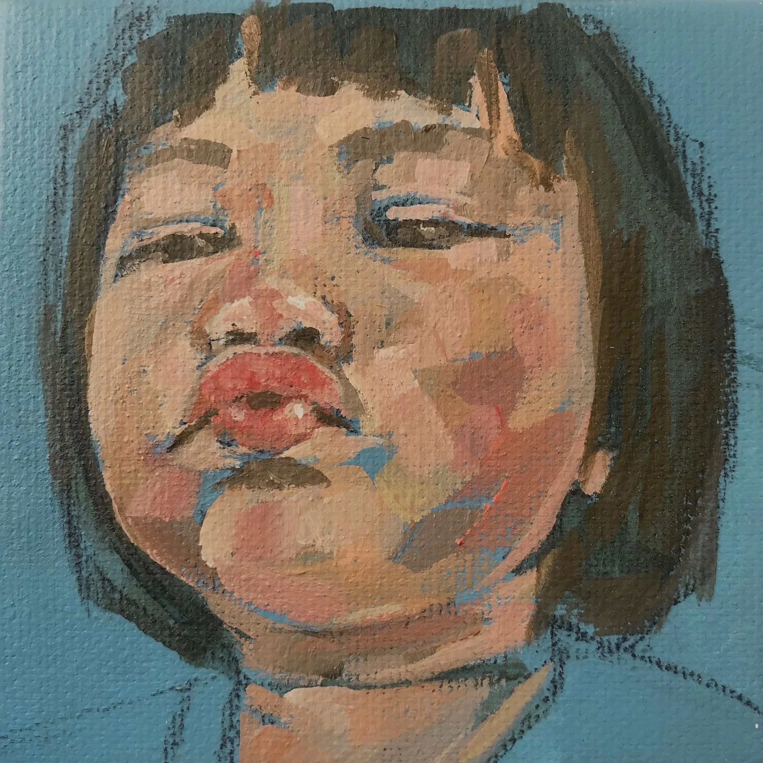 Flo lee painting art artist portrait art florenceleeandco