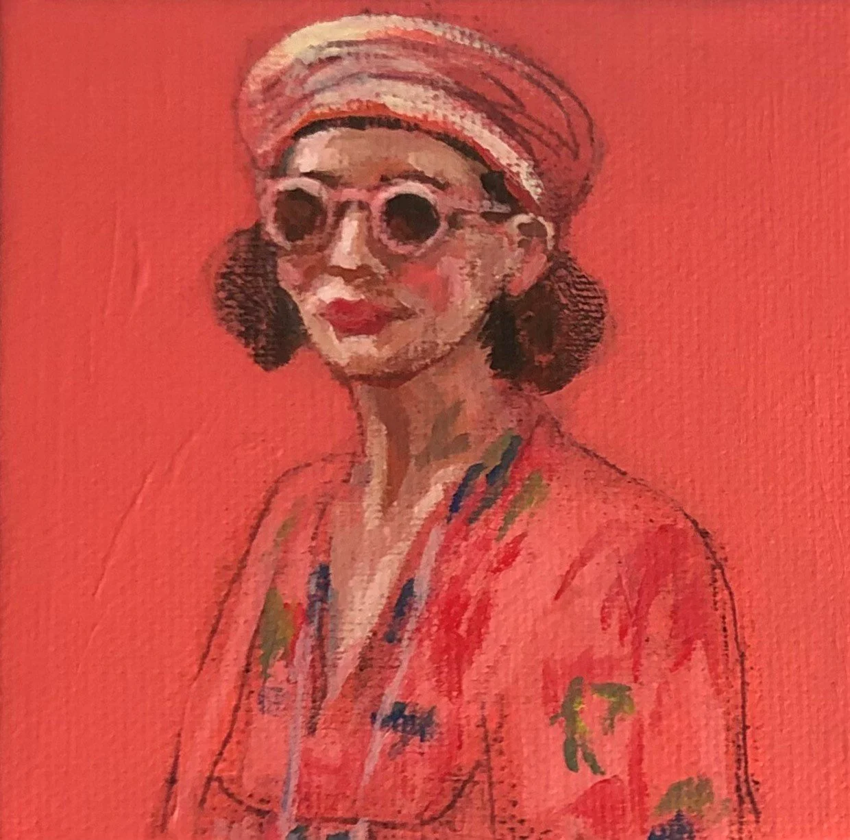 Flo lee painting art artist portrait art florenceleeandco