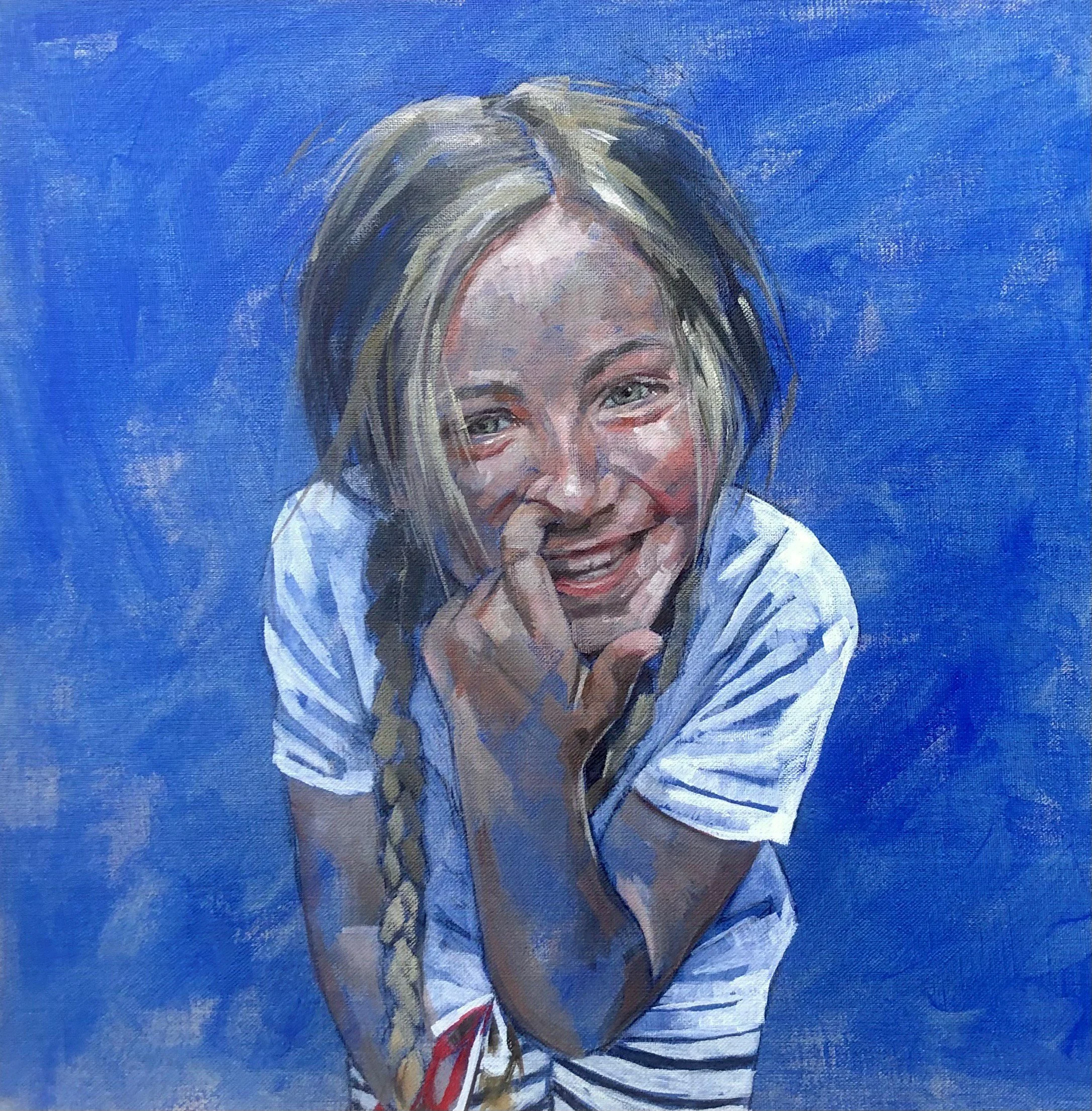 "Pick me" -contemporary portrait painting