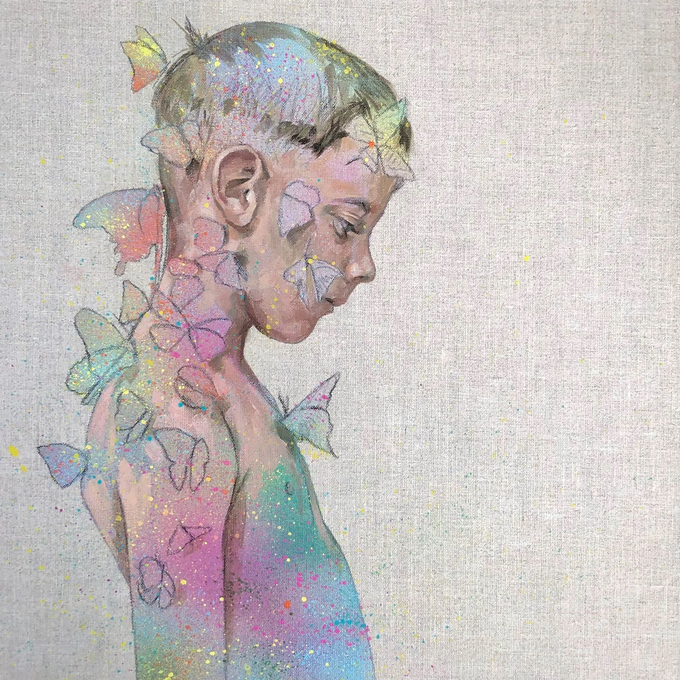 "Butterfly Effect" -contemporary portrait painting