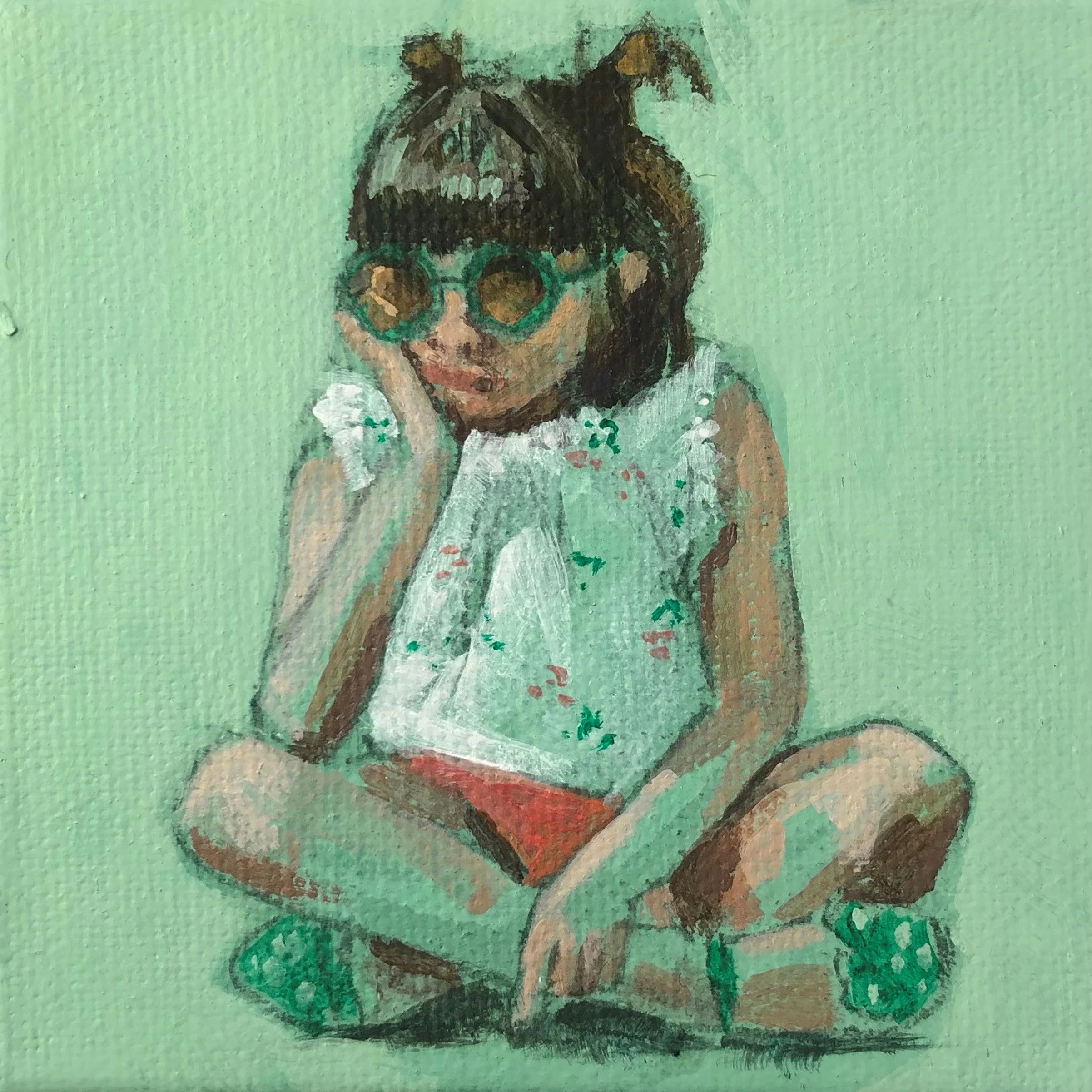 Flo lee painting art artist portrait art florenceleeandco