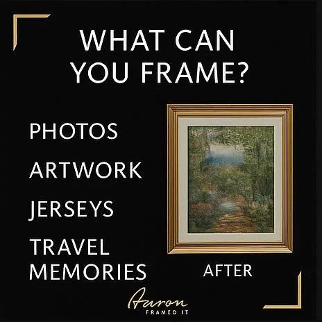 Here at Aaron Framed It, we can (nearly) anything!!! 
This Christmas, give a gift that keeps on giving with a quality made custom frame from Aaron! 
We are now taking orders for Christmas, but books are filling fast so get in quickly and we&rsquo;ll 