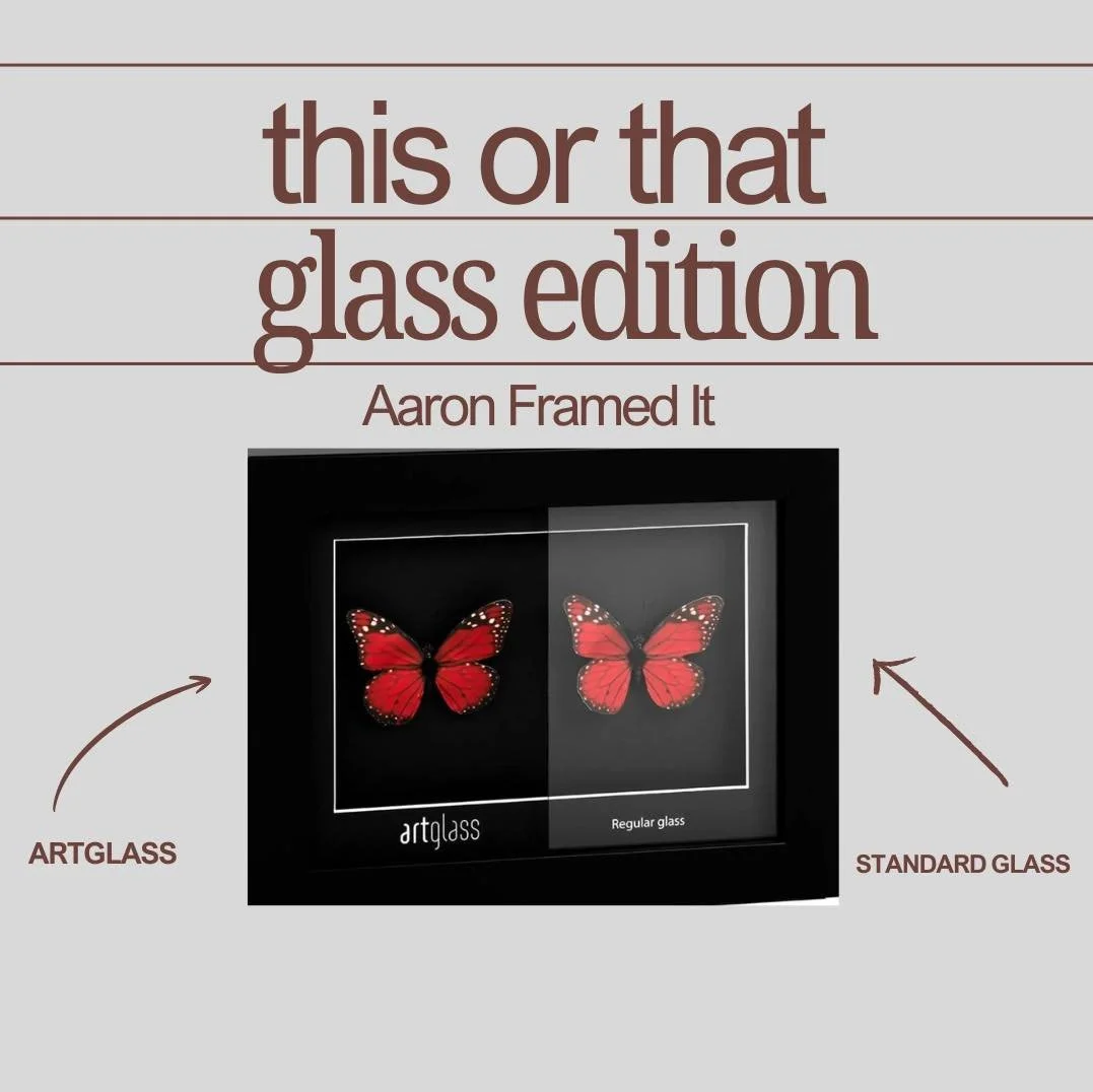 Why choose Artglass over standard glass? ✨
Standard glass protects your artwork from dust and damage &mdash; but Artglass takes protection and presentation to another level.
✔️ Virtually invisible finish with anti-reflective technology�✔️ Reduces gla