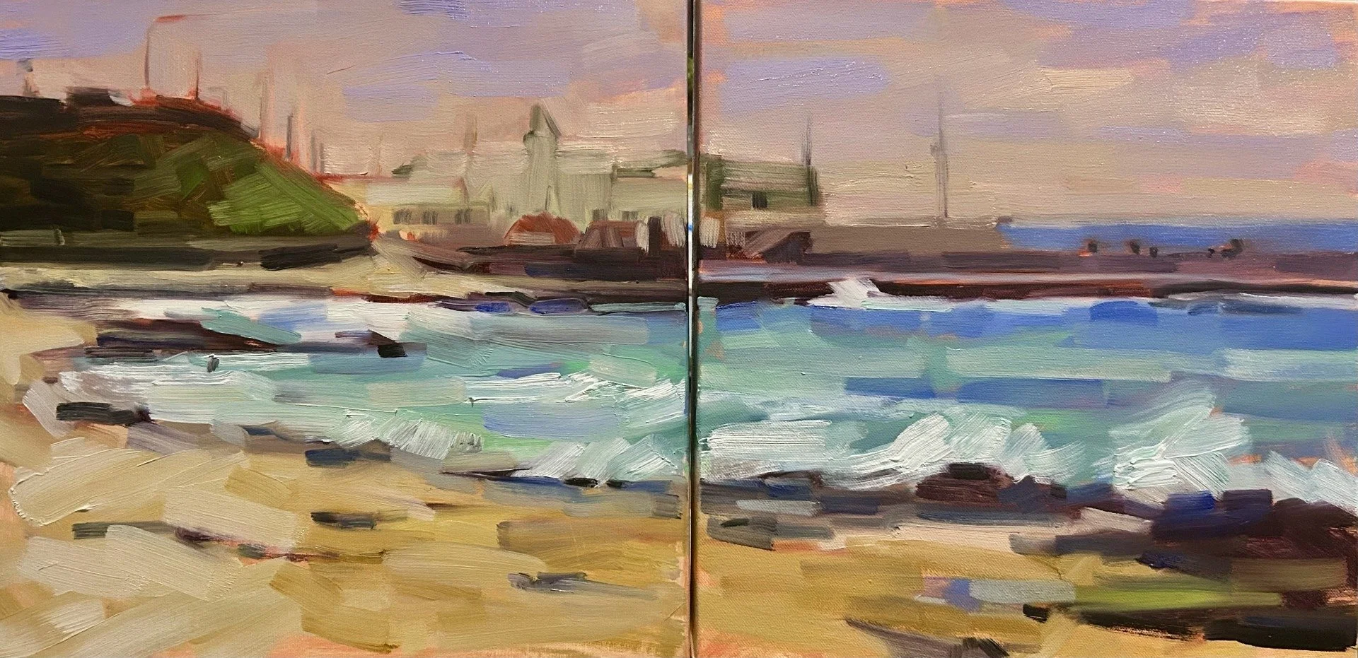 Canoe Pool at Dusk Diptych No1 & No 2, 2026 - Adele Merdjanic.jpg