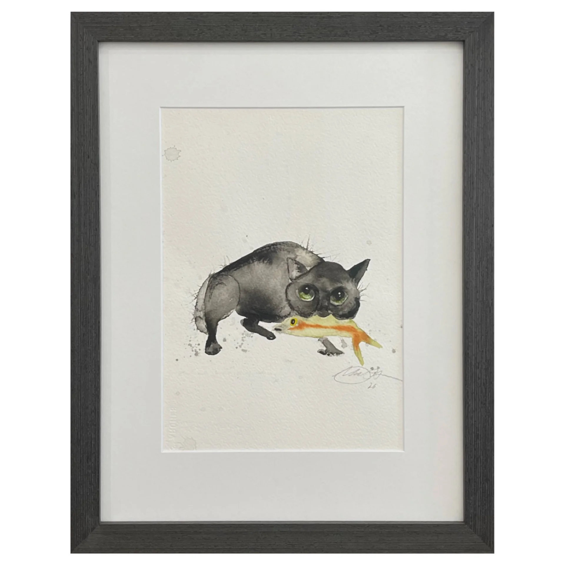 Marguerite Tierney - Cat with a fish in its mouth