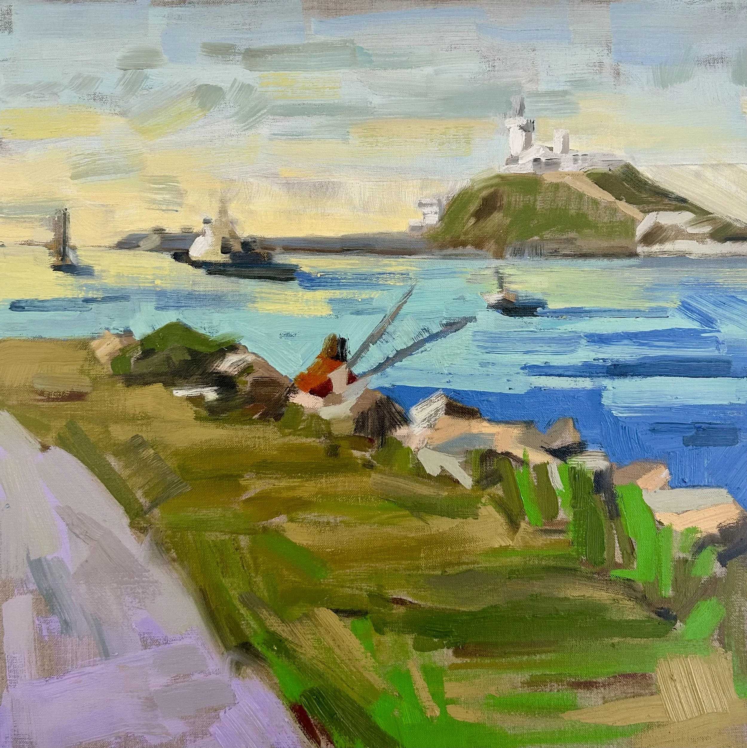 2.NEWCASTLE HARBOUR AT DAWN QUADRIPTYCH NO.2.JPG