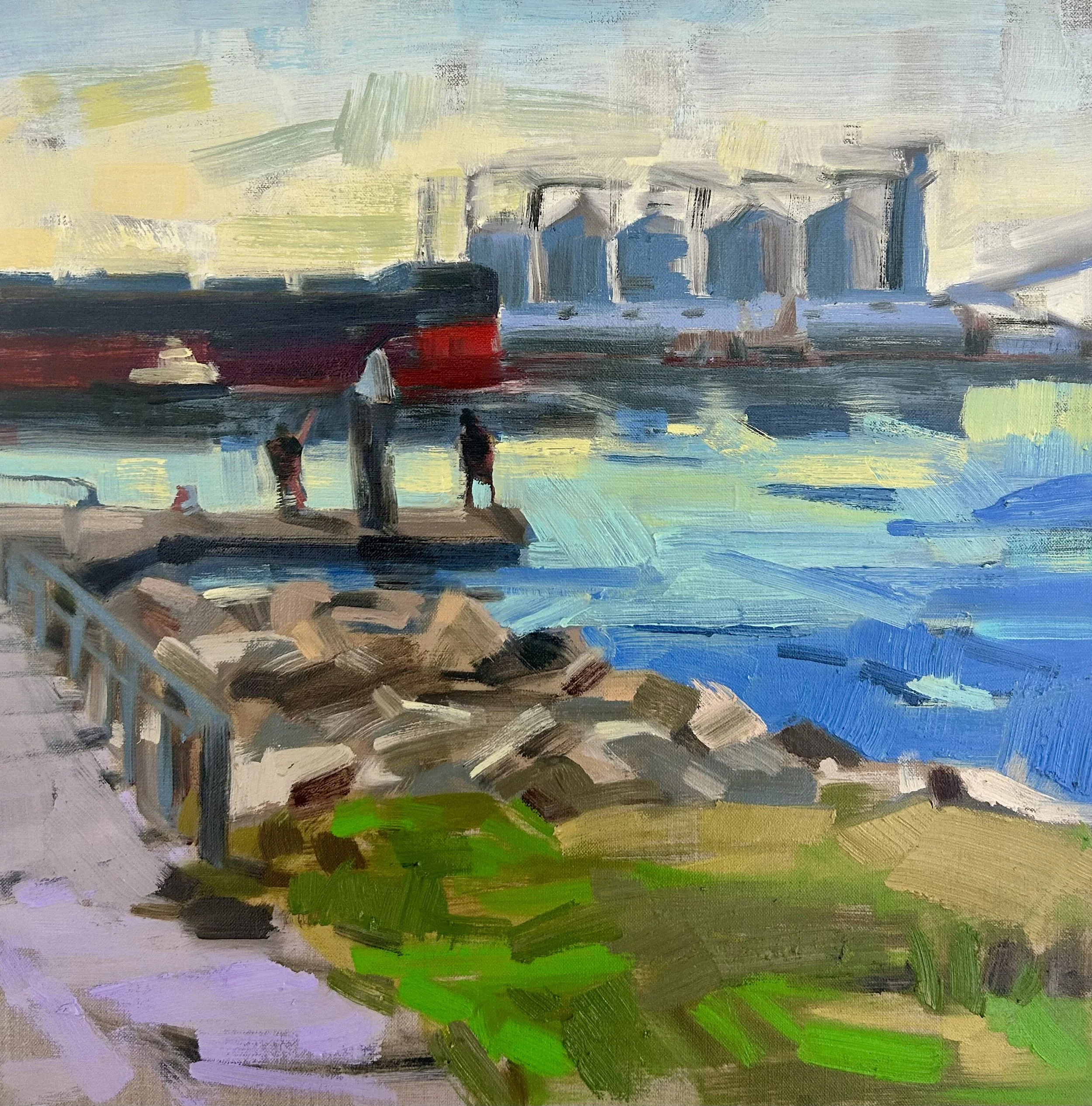 1.NEWCASTLE HARBOUR AT DAWN QUADRIPTYCH NO.1.JPG