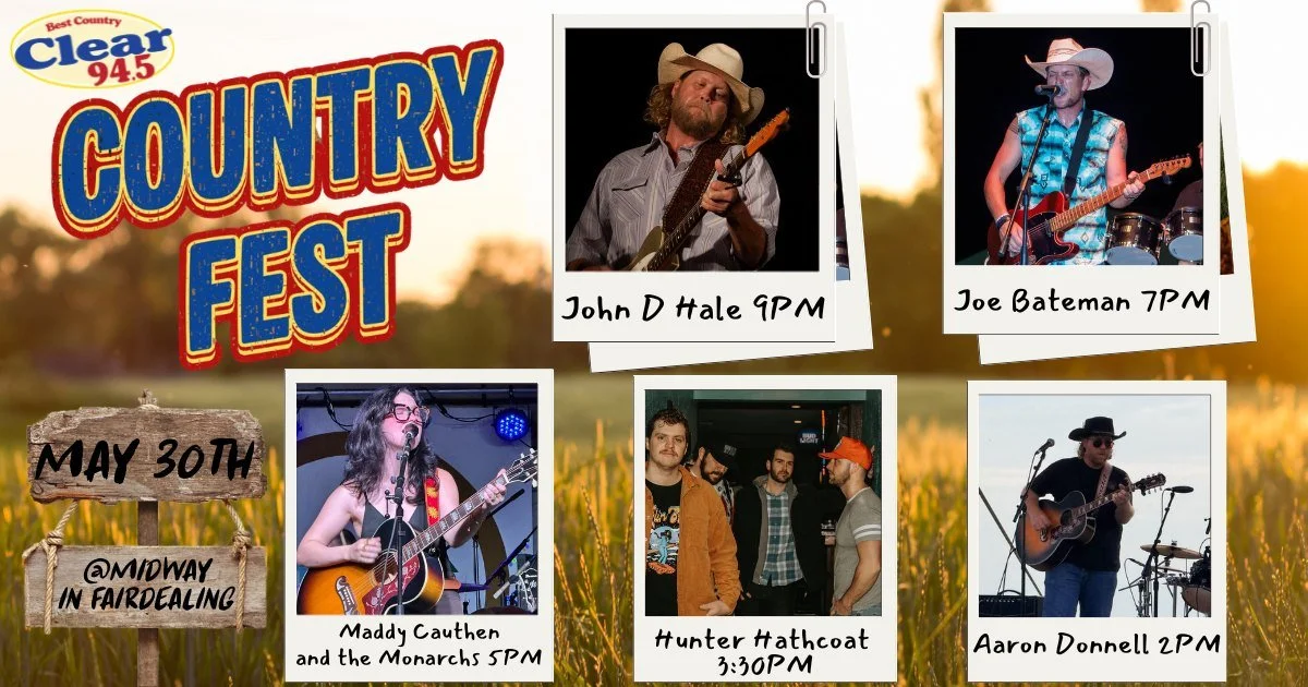 Clear 94 CountryFest is May 30th!