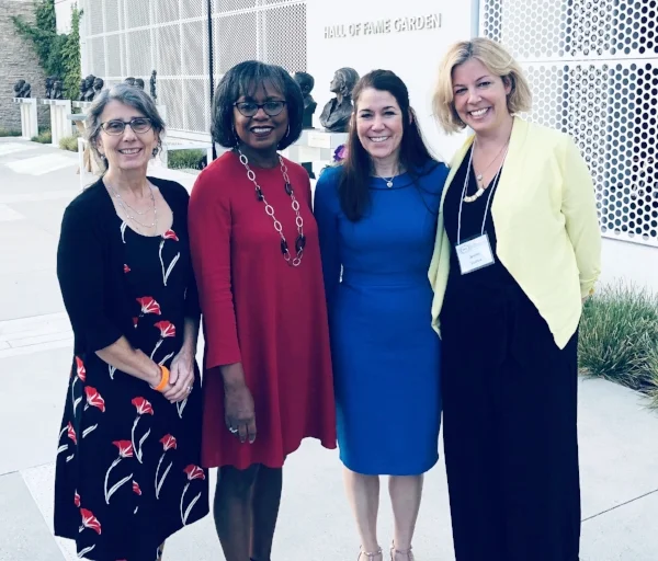 Jane Stapleton, Anita Hill, Sharyn Potter, and Jennifer Scrafford at the Hollywood Commission’s IDEAS Summit.