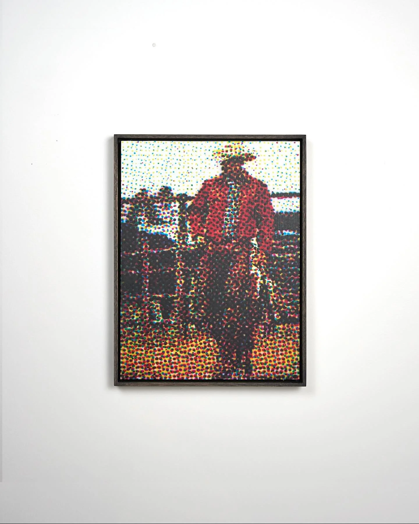 &ldquo;The cowboy has always been an illusion, a myth born from smoke and screens. In Adair&rsquo;s hands, that illusion is fractured again, stretched through AI prompts, CMYK layers and the airbrush, until what remains is both familiar and uncanny: 