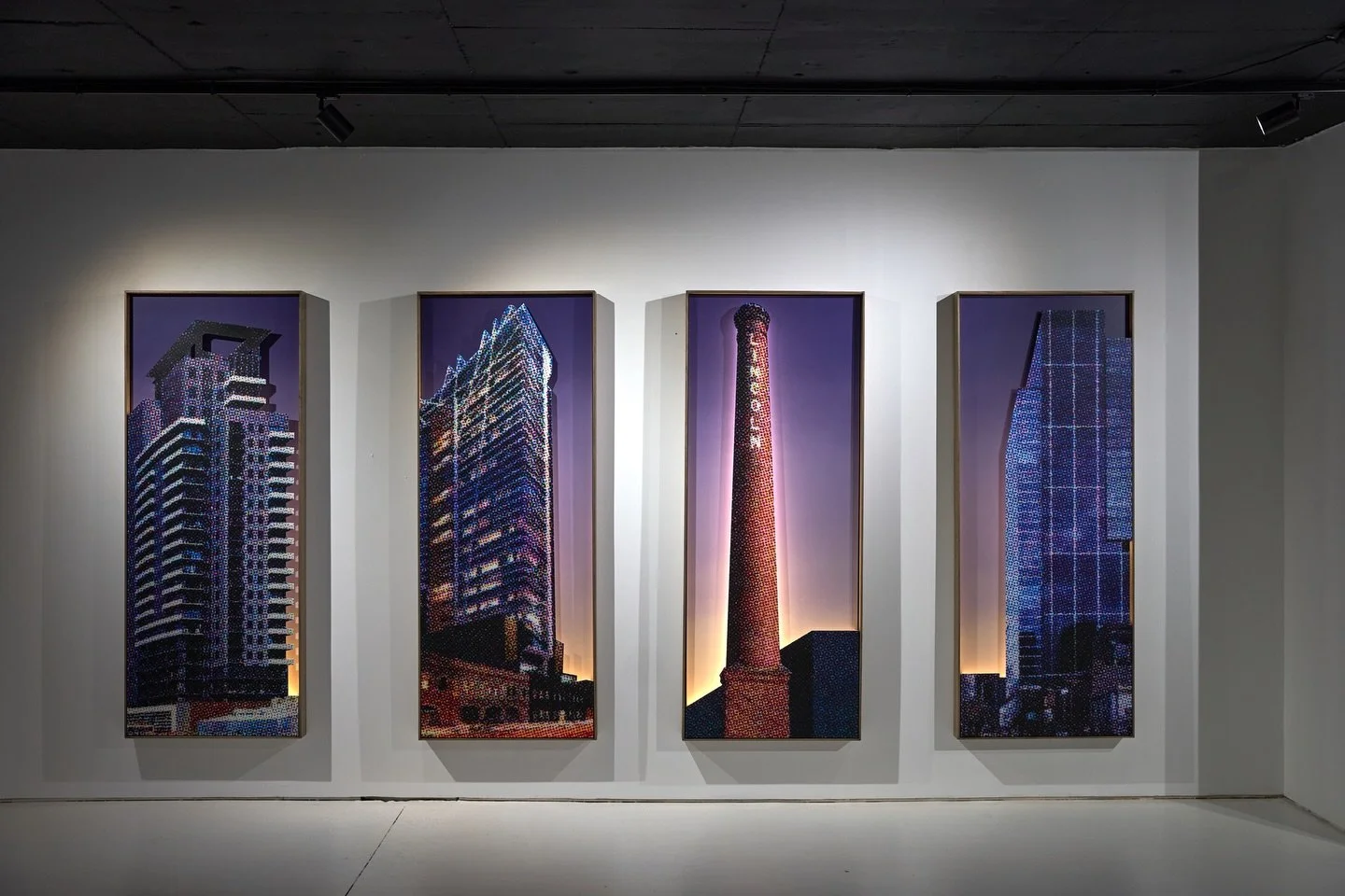 Final one for the year - A huge four panel commission for Baron Corp HQ. 

1st photo - Lights on
2nd photo - Lights off
3-5 video - Process 

It was an honour to work with and be trusted to translate four of their flagship projects through my CMYK an